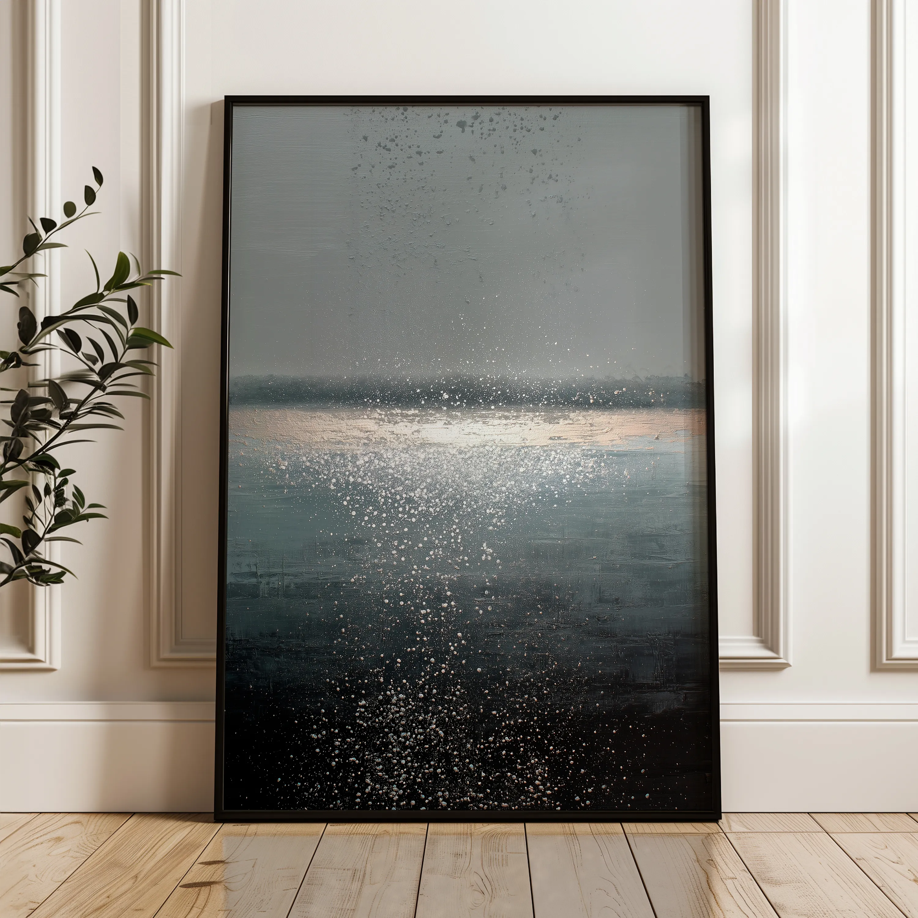 Abstract 2032 Canvas Art 18" x 24" / 45 x 60 cm / Black