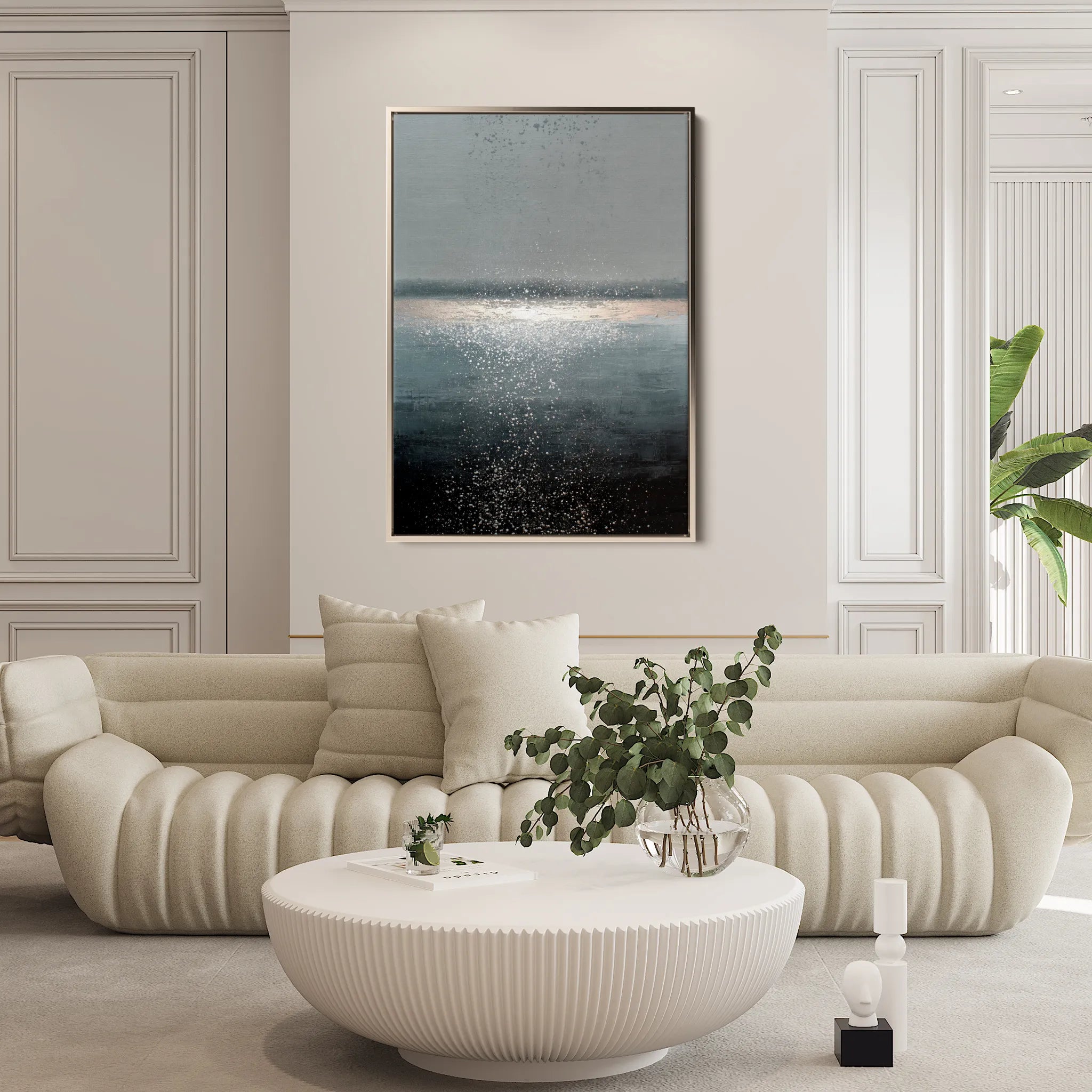 Abstract 2032 Canvas Art 18" x 24" / 45 x 60 cm / Black