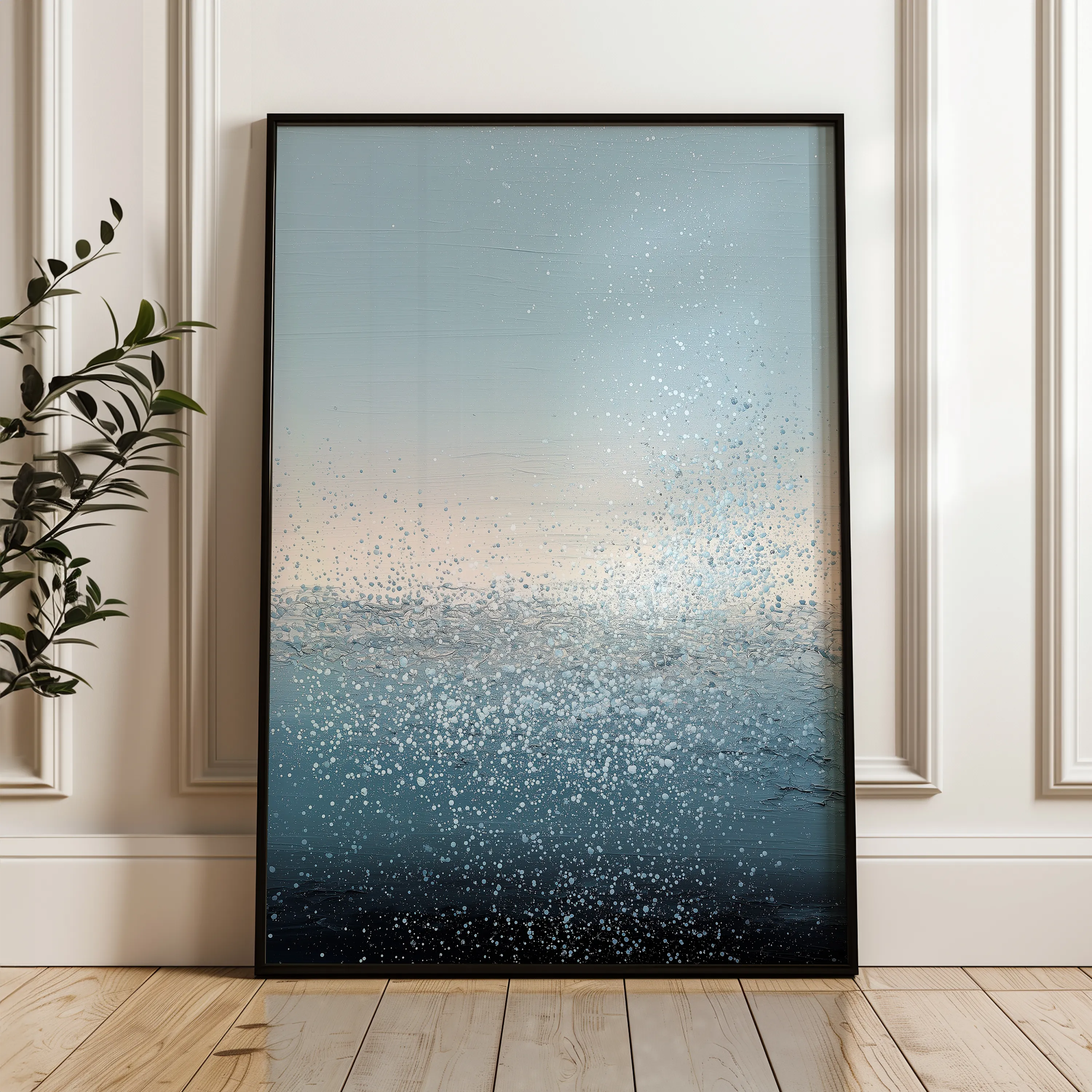 Abstract 2033 Canvas Art 18" x 24" / 45 x 60 cm / Black