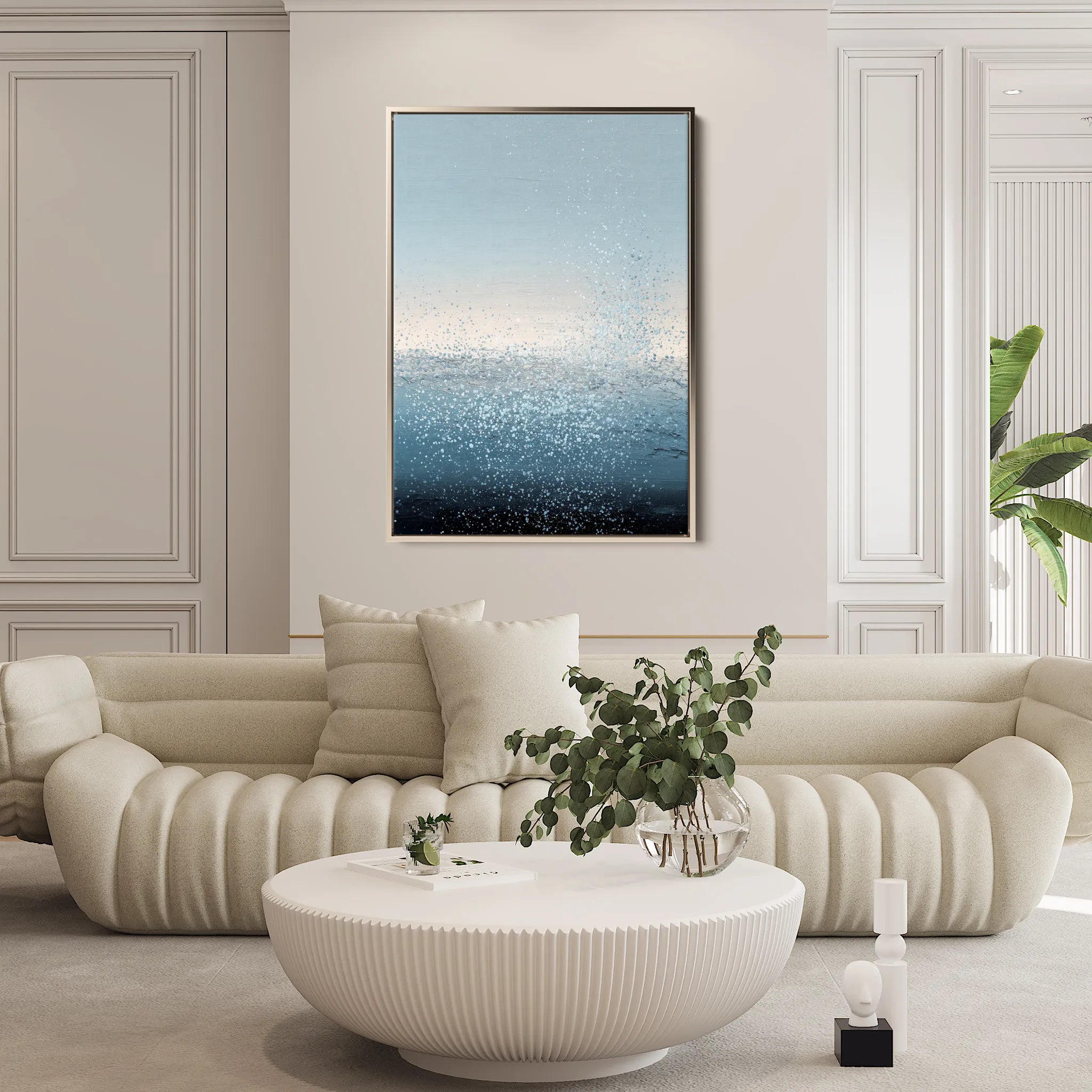 Abstract 2033 Canvas Art 18" x 24" / 45 x 60 cm / Black