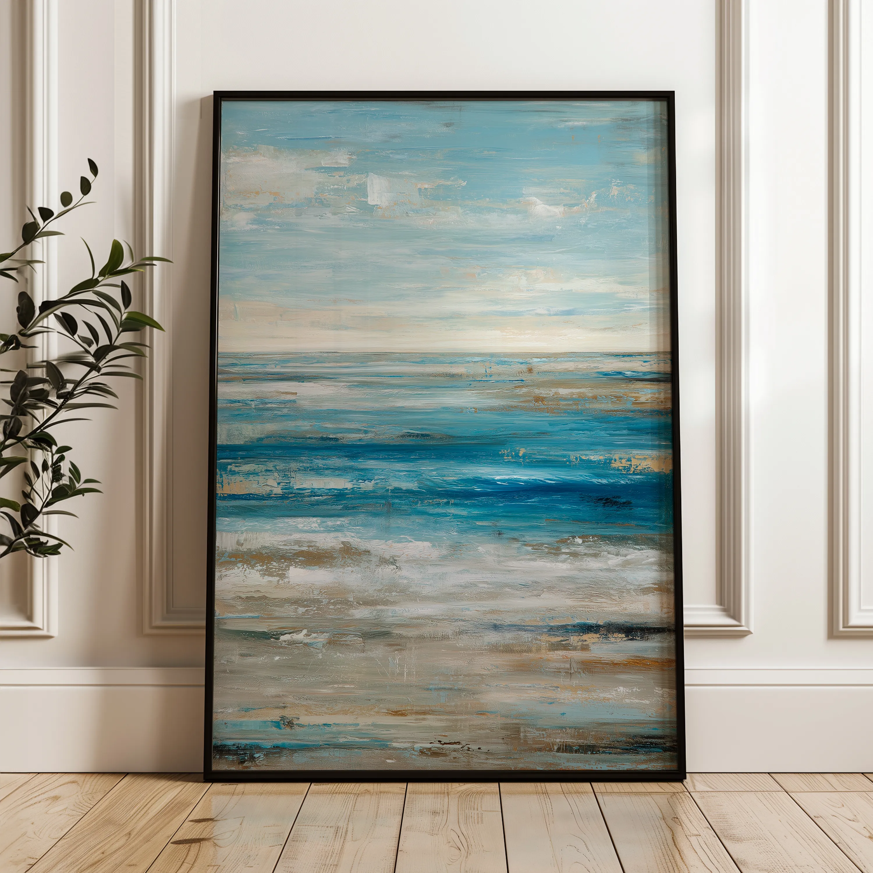 Abstract 2034 Canvas Art 18" x 24" / 45 x 60 cm / Black