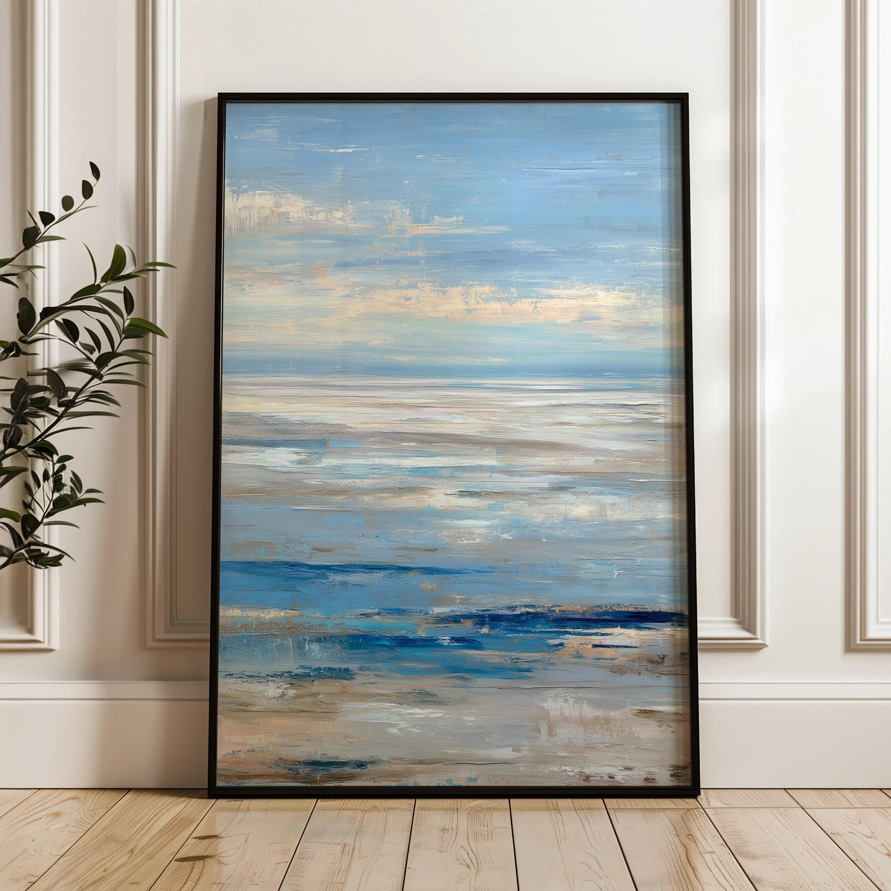 Abstract 2035 Canvas Art 18" x 24" / 45 x 60 cm / Black