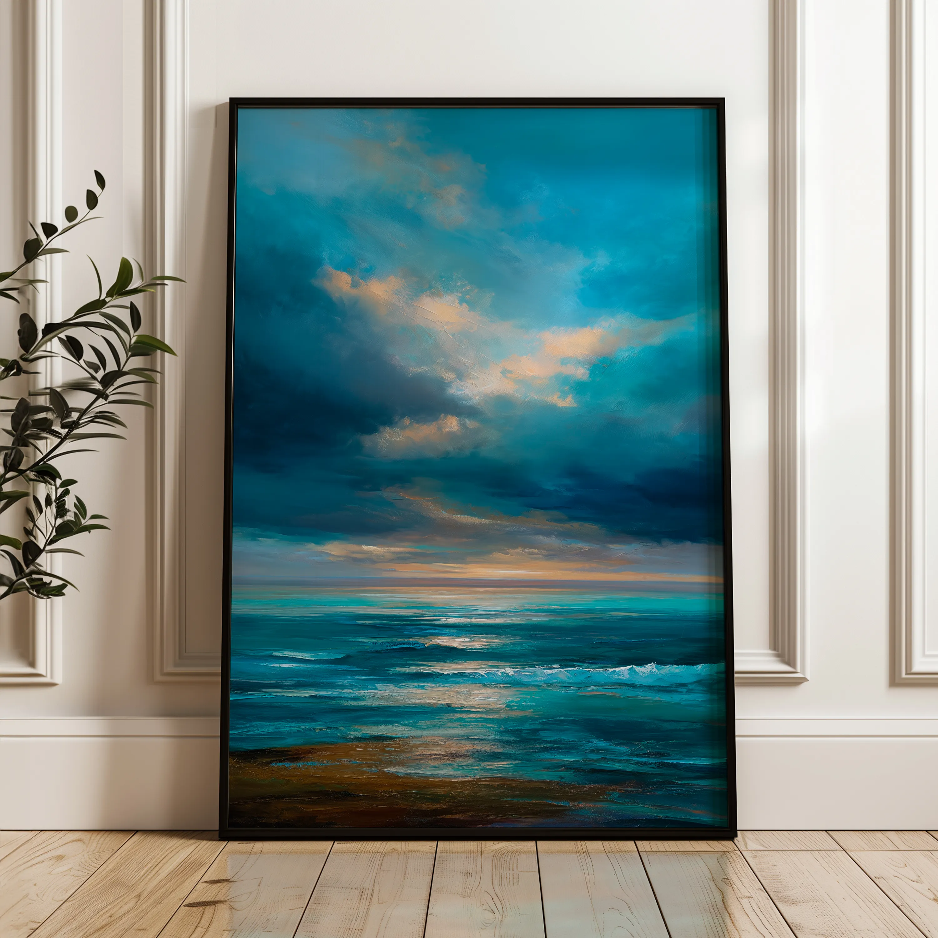Abstract 2036 Canvas Art 18" x 24" / 45 x 60 cm / Black
