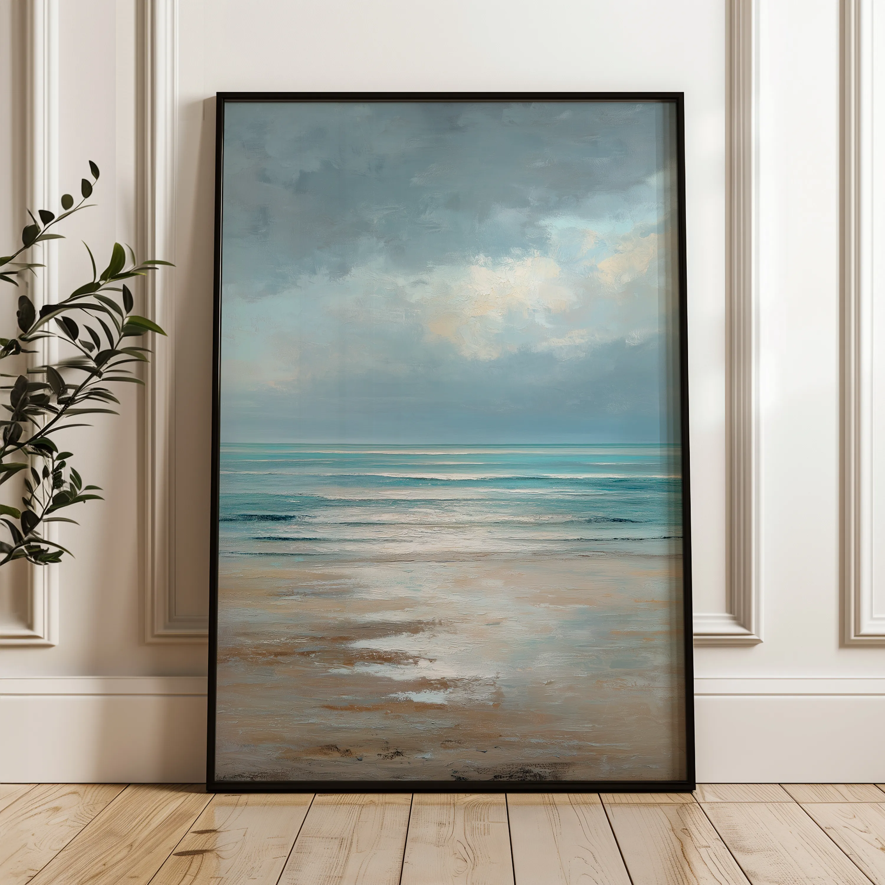 Abstract 2037 Canvas Art 18" x 24" / 45 x 60 cm / Black