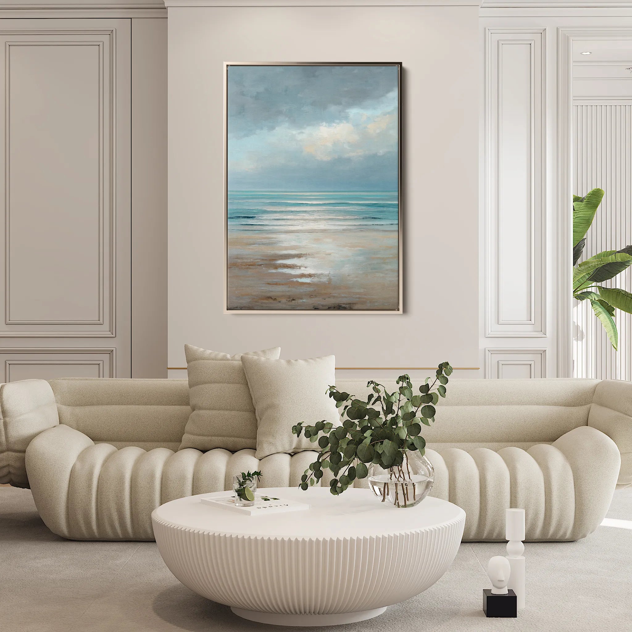 Abstract 2037 Canvas Art 18" x 24" / 45 x 60 cm / Black