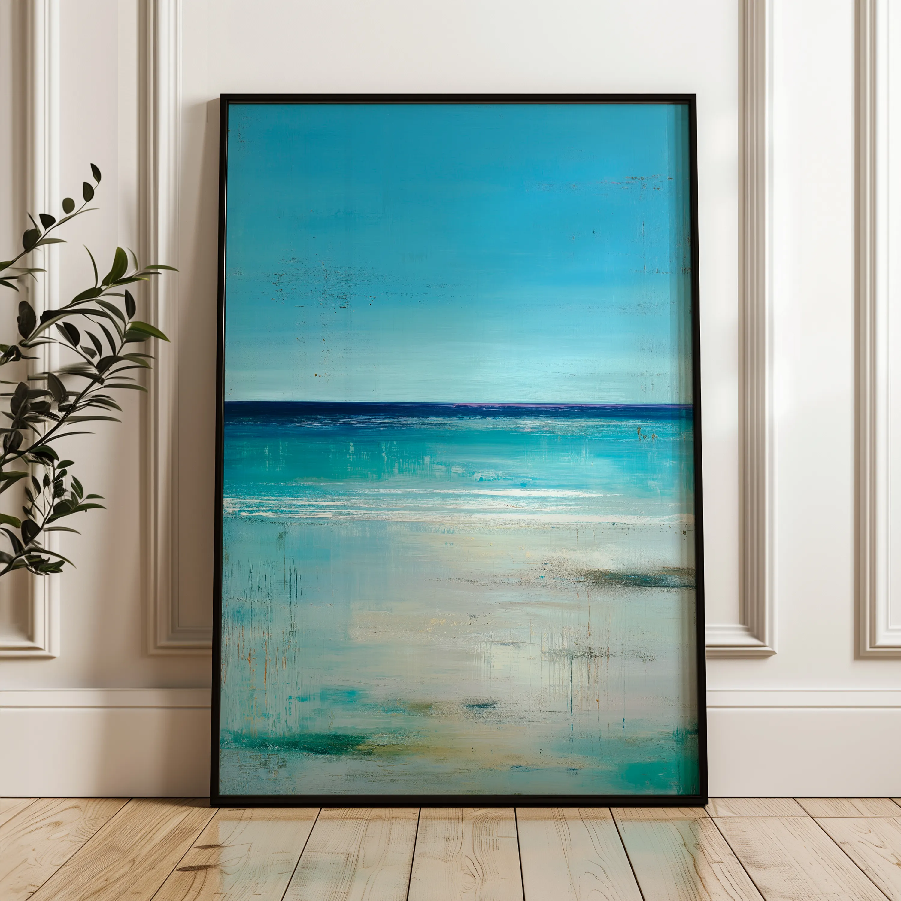 Abstract 2038 Canvas Art 18" x 24" / 45 x 60 cm / Black