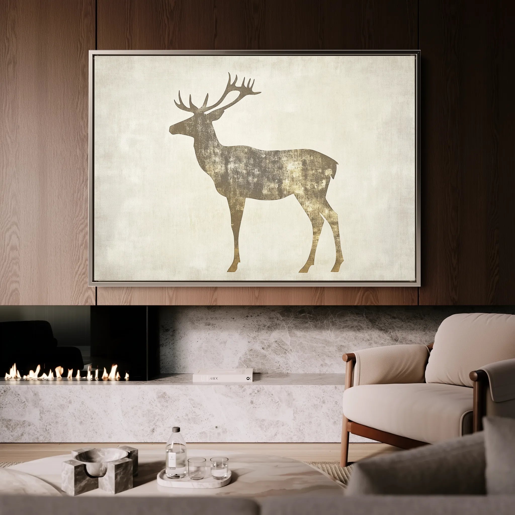 Animals 204 Canvas Art 18" x 24" / 45 x 60 cm / Black