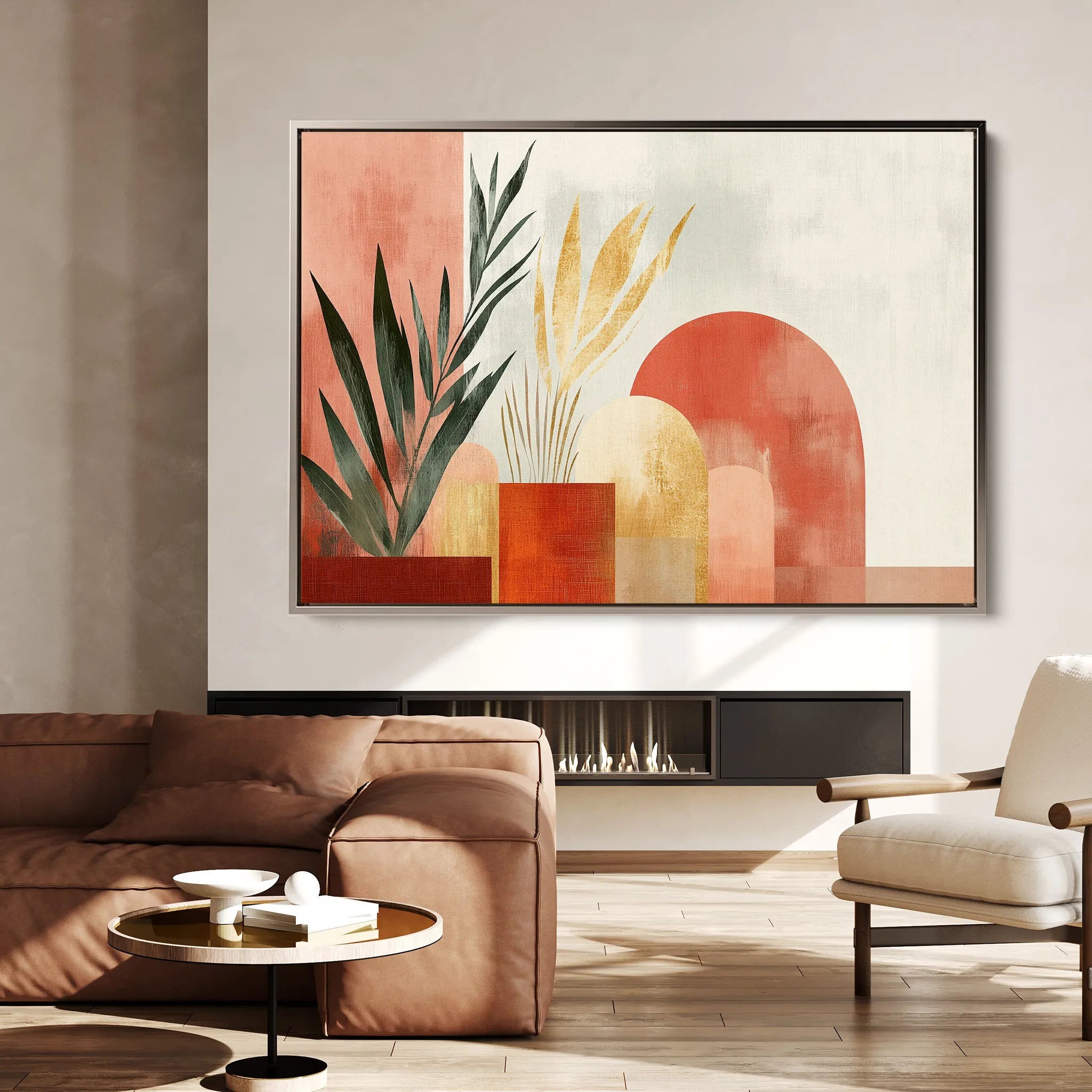 Boho 204 Canvas Art 18" x 24" / 45 x 60 cm / Black