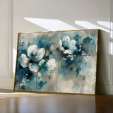 Floral 204 Canvas Art 18" x 24" / 45 x 60 cm / Black
