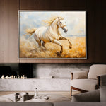Horses 204 Canvas Art 18" x 24" / 45 x 60 cm / Black