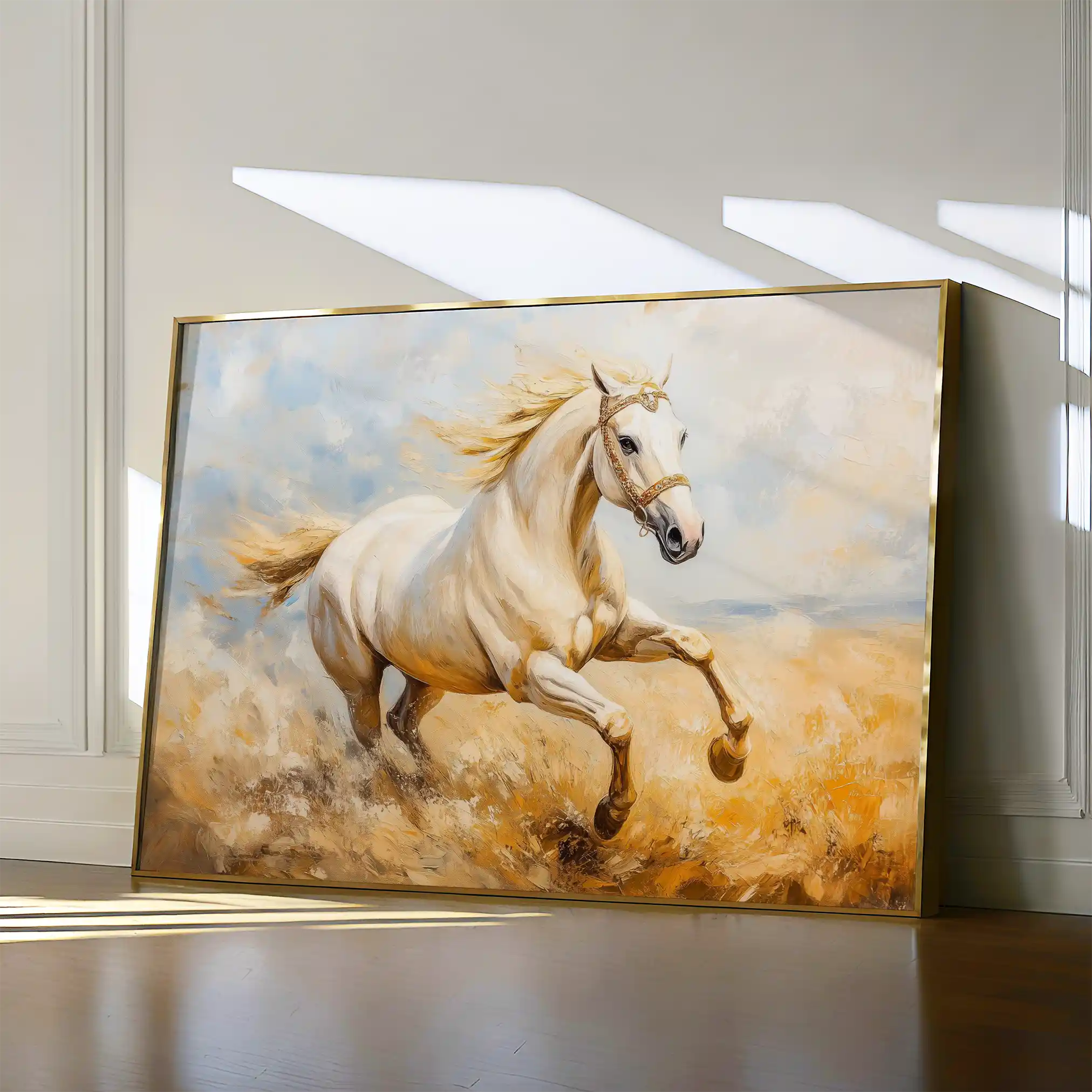 Horses 204 Canvas Art 60 x 40 cm / Black