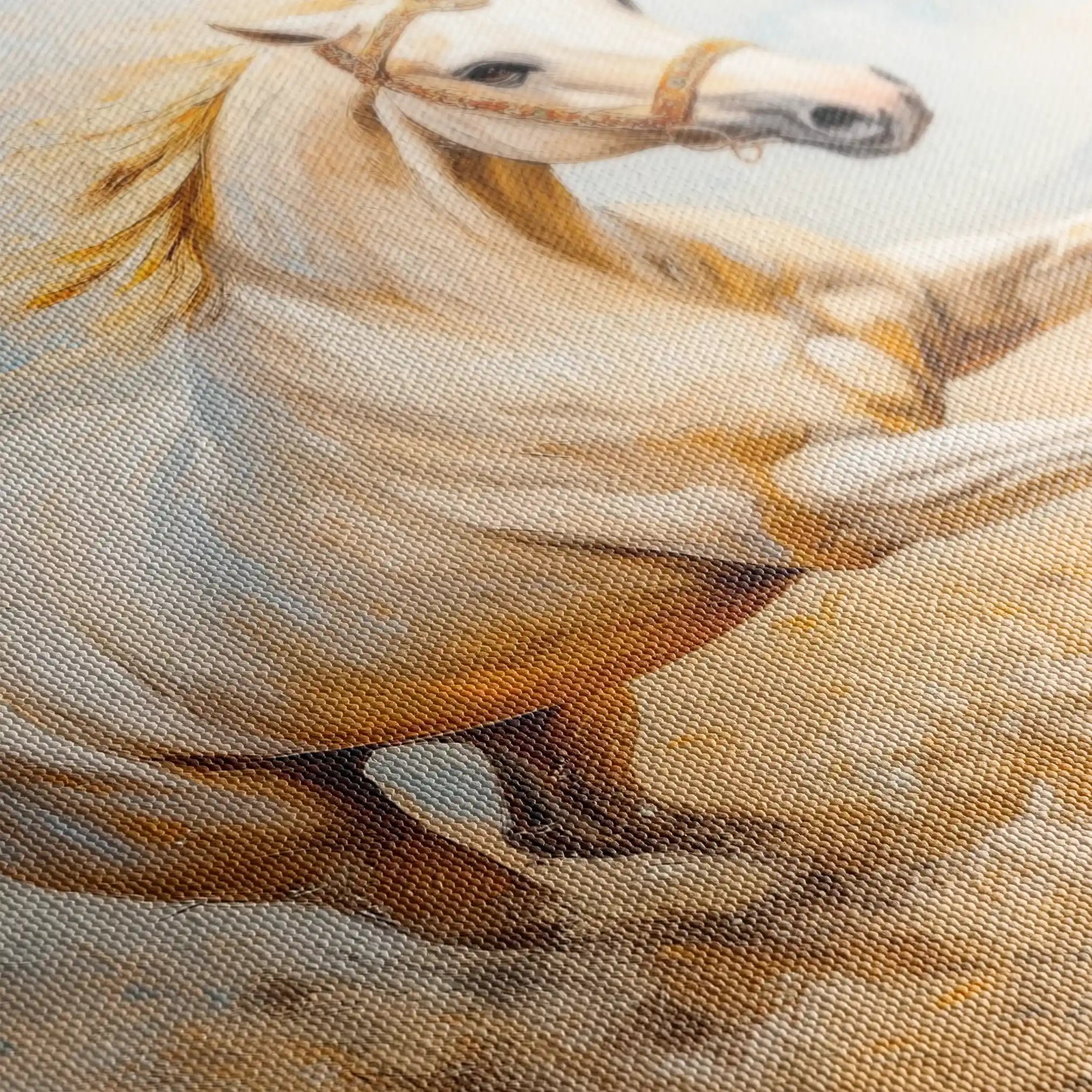 Horses 204 Canvas Art 60 x 40 cm / Black