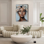 Portrait 204 Canvas Art 18" x 24" / 45 x 60 cm / Black