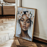 Portrait 204 Canvas Art 18" x 24" / 45 x 60 cm / Black
