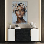 Portrait 204 Canvas Art 18" x 24" / 45 x 60 cm / Black