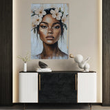 Portrait 204 Canvas Art 18" x 24" / 45 x 60 cm / Black