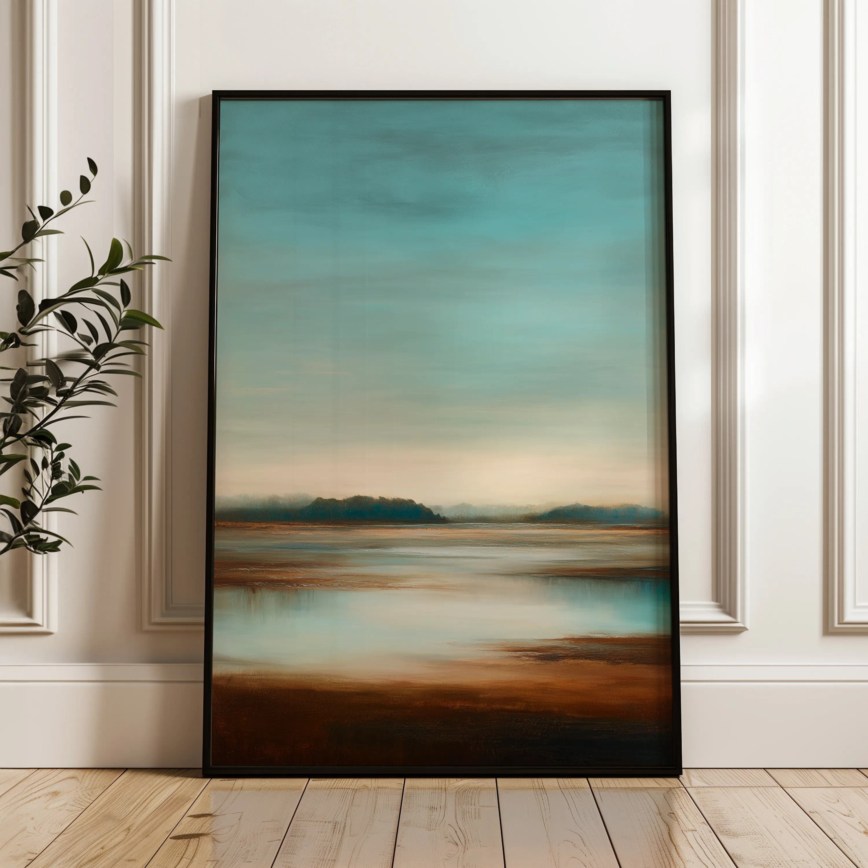 Abstract 2040 Canvas Art 18" x 24" / 45 x 60 cm / Black