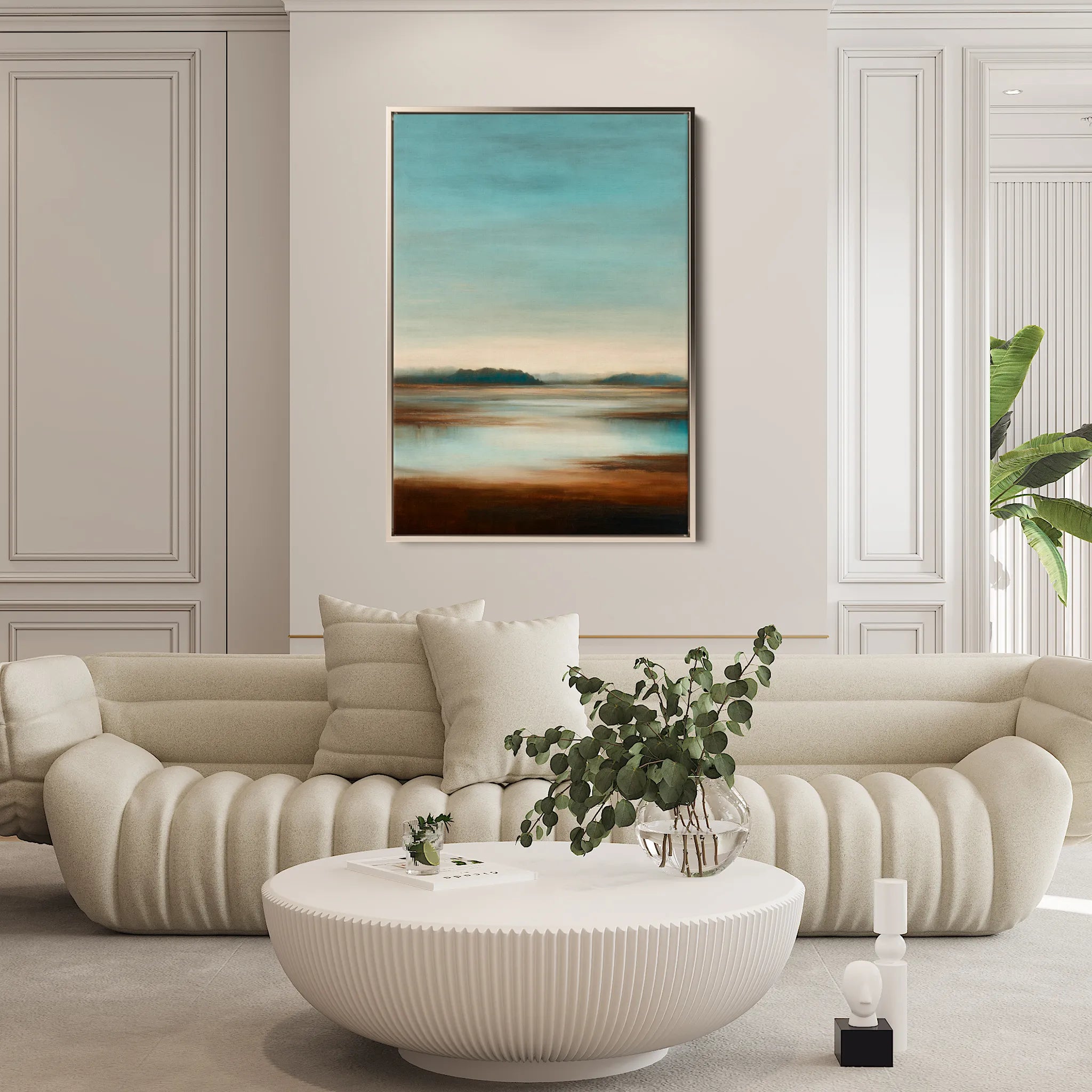 Abstract 2040 Canvas Art 18" x 24" / 45 x 60 cm / Black