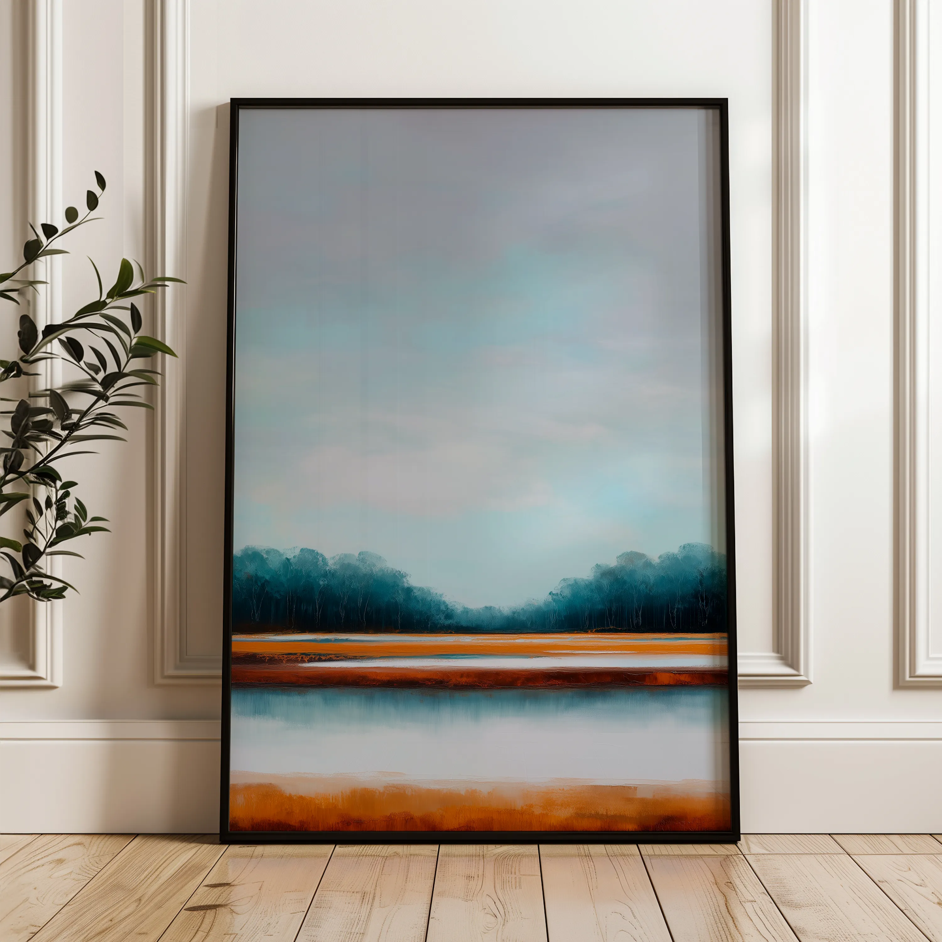 Abstract 2041 Canvas Art 18" x 24" / 45 x 60 cm / Black