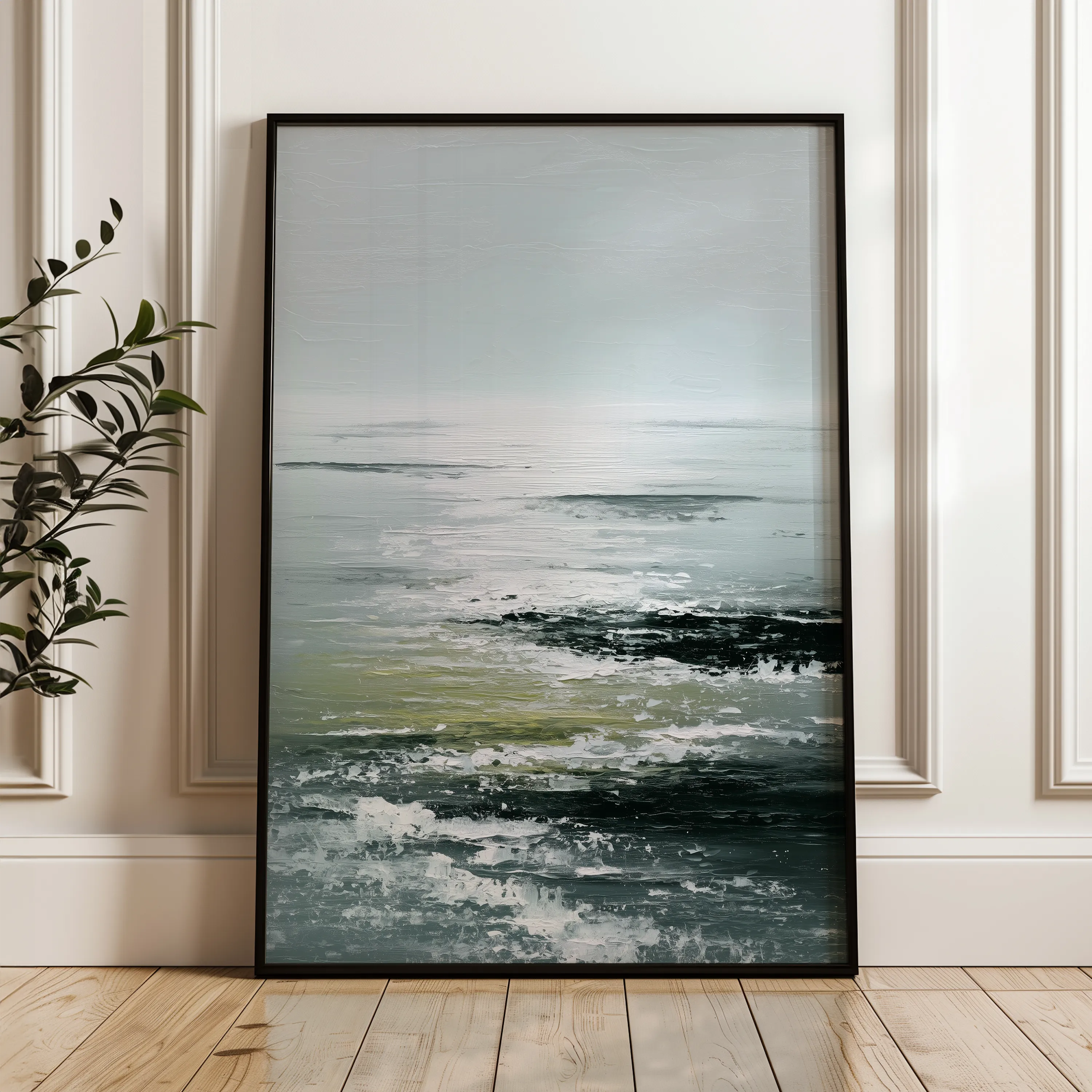 Abstract 2042 Canvas Art 18" x 24" / 45 x 60 cm / Black