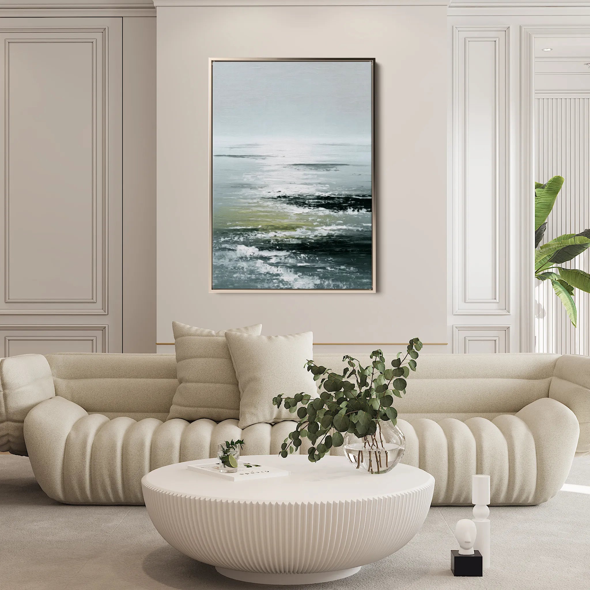 Abstract 2042 Canvas Art 18" x 24" / 45 x 60 cm / Black