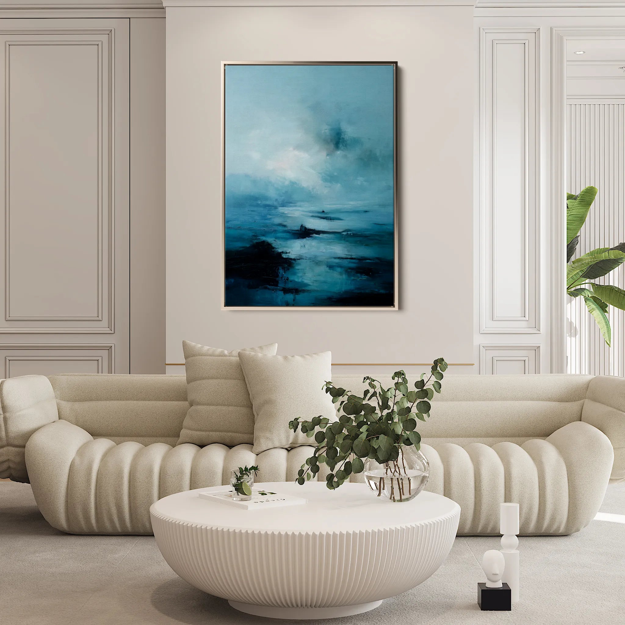 Abstract 2044 Canvas Art 18" x 24" / 45 x 60 cm / Black