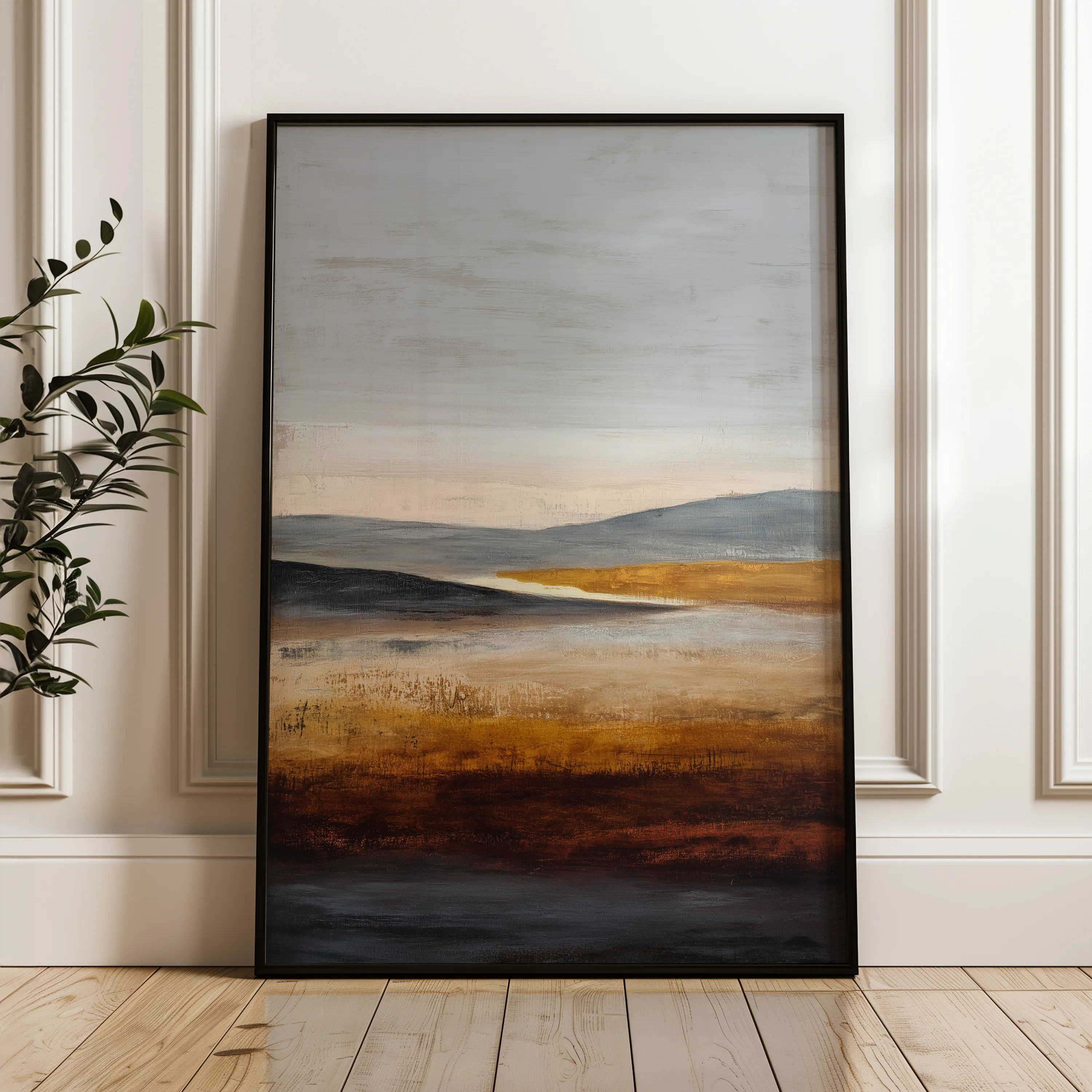 Abstract 2046 Canvas Art 18" x 24" / 45 x 60 cm / Black