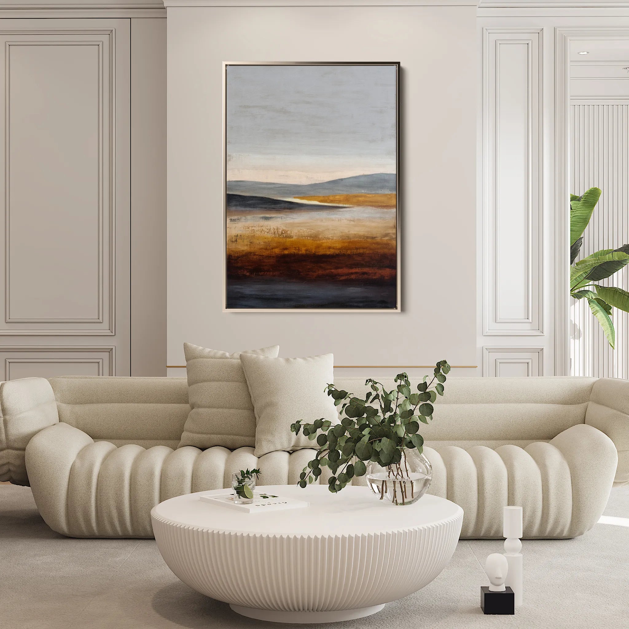 Abstract 2046 Canvas Art 18" x 24" / 45 x 60 cm / Black