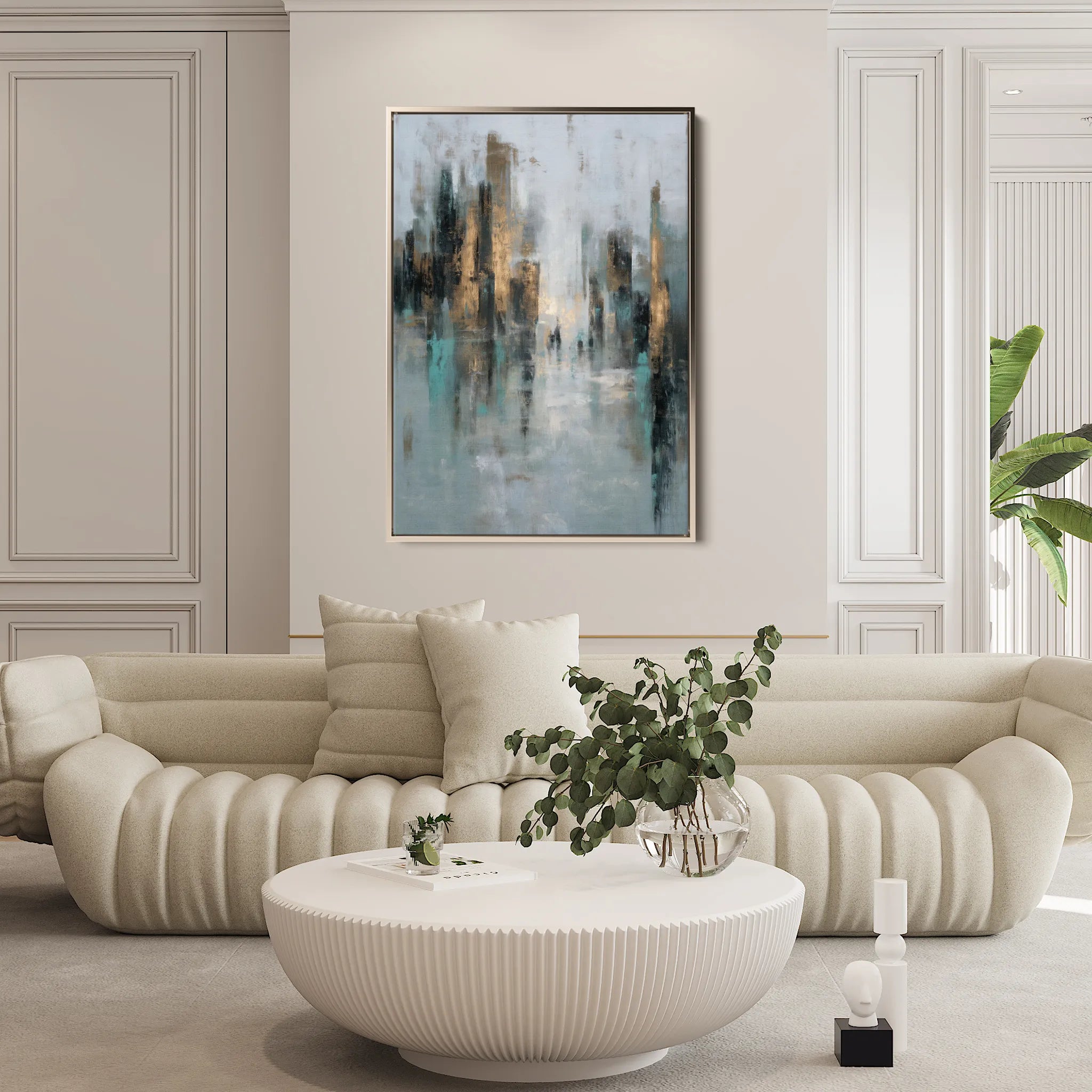 Abstract 2047 Canvas Art 18" x 24" / 45 x 60 cm / Black