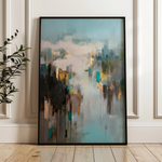 Abstract 2048 Canvas Art 18" x 24" / 45 x 60 cm / Black