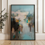 Abstract 2048 Canvas Art 18" x 24" / 45 x 60 cm / Black