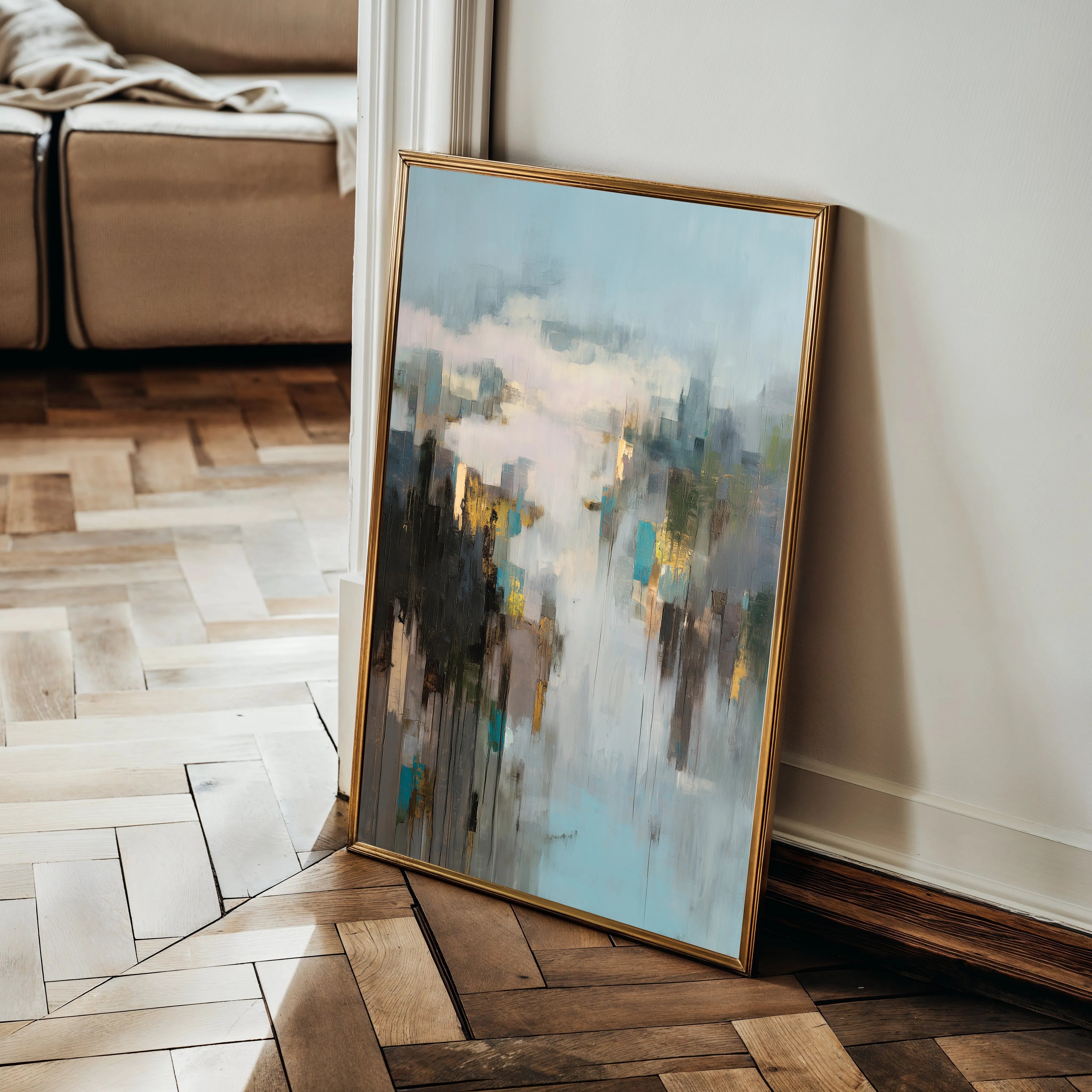 Abstract 2048 Canvas Art 18" x 24" / 45 x 60 cm / Black