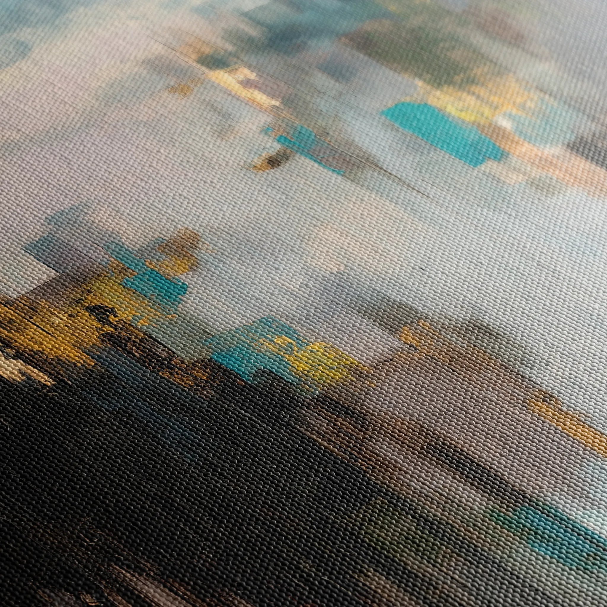 Abstract 2048 Canvas Art 18" x 24" / 45 x 60 cm / Black