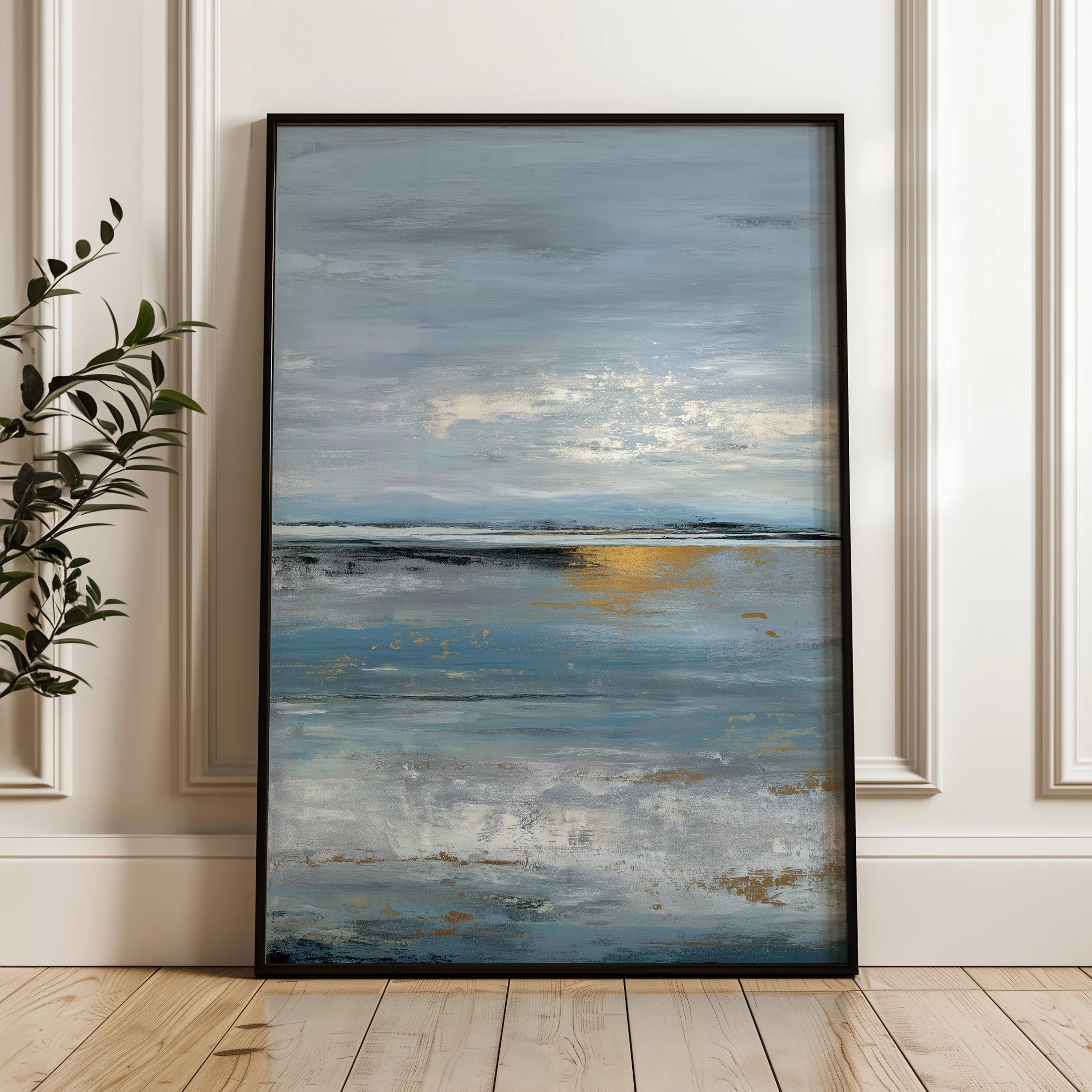 Abstract 2049 Canvas Art 18" x 24" / 45 x 60 cm / Black