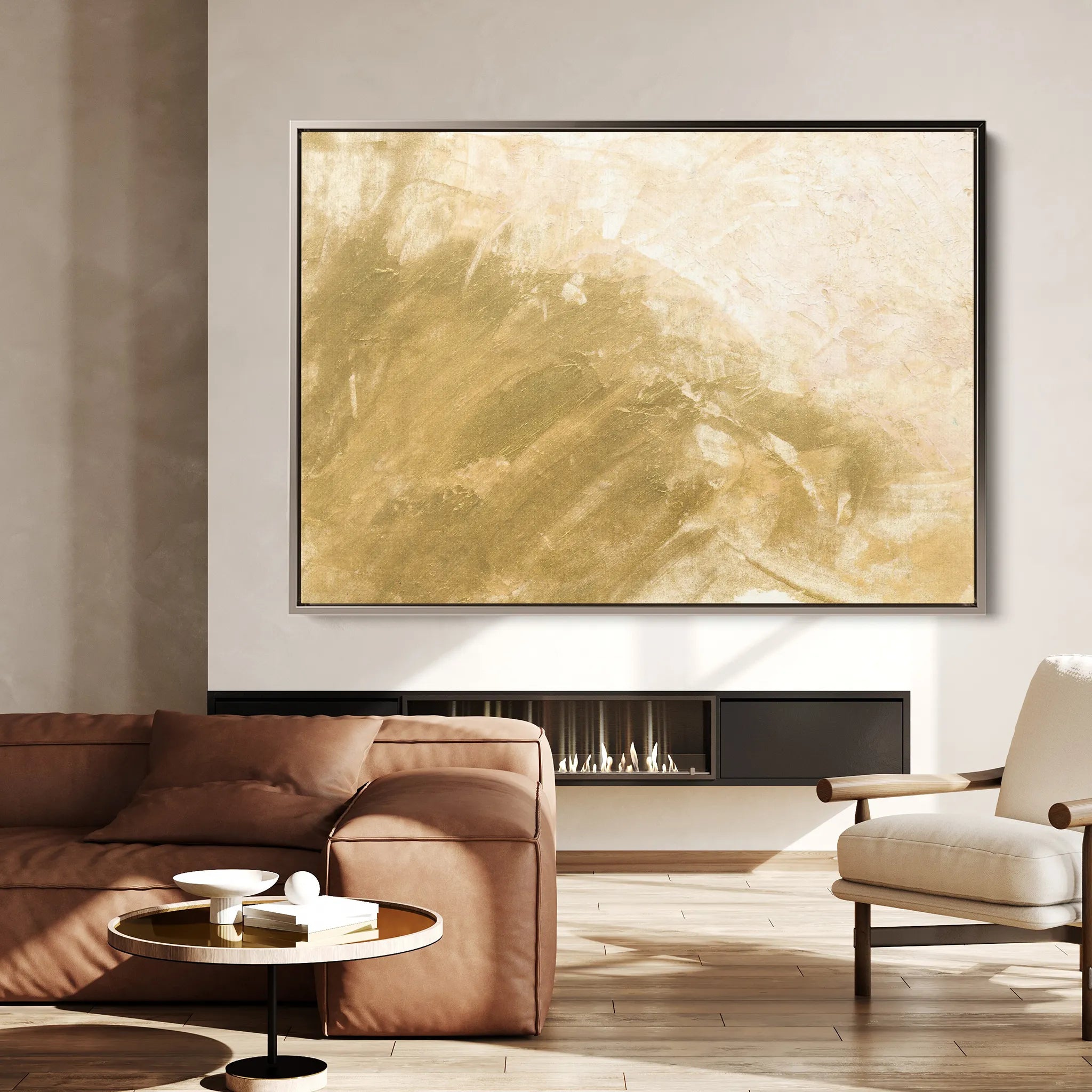 Abstract 205 Canvas Art 18" x 24" / 45 x 60 cm / Black