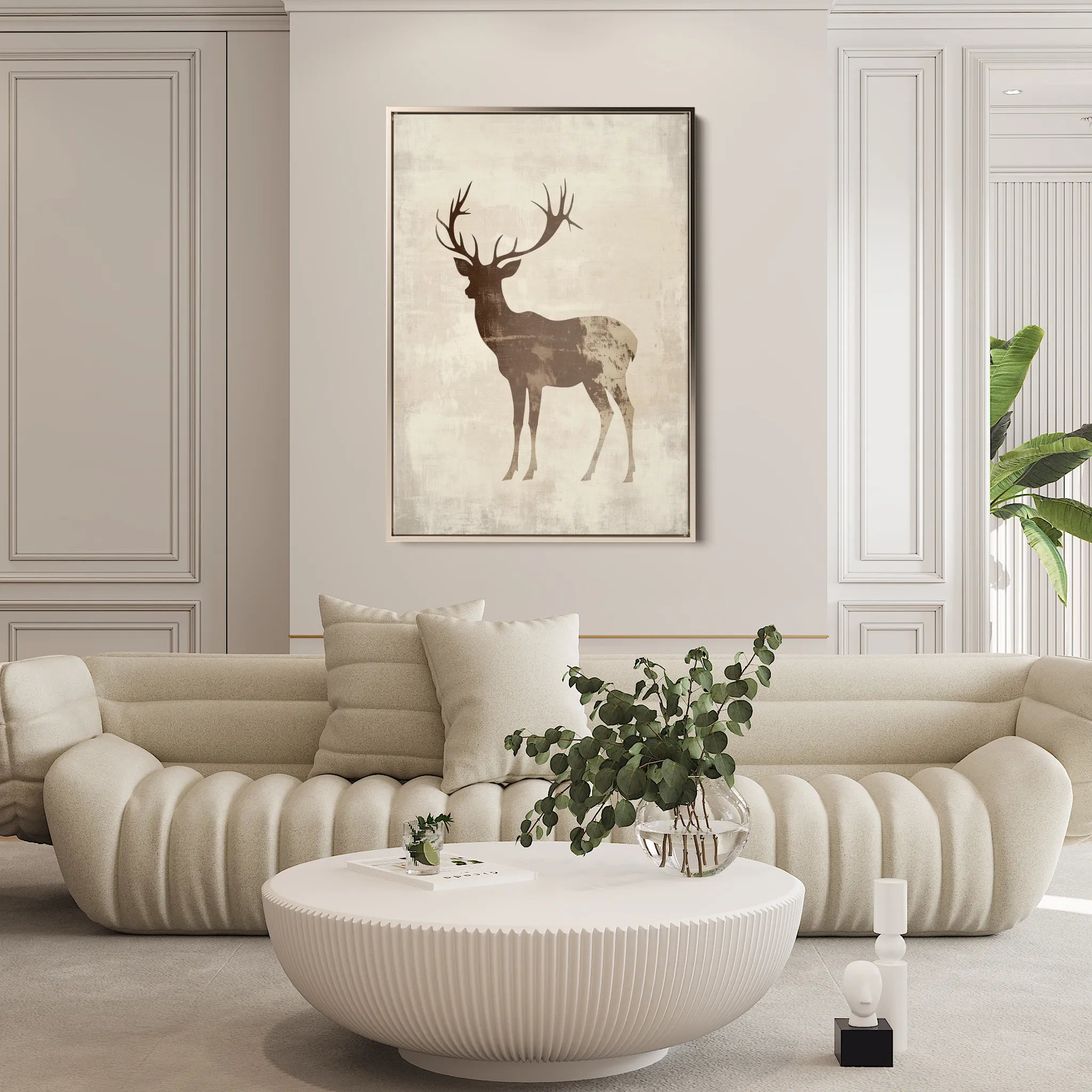 Animals 205 Canvas Art 18" x 24" / 45 x 60 cm / Black