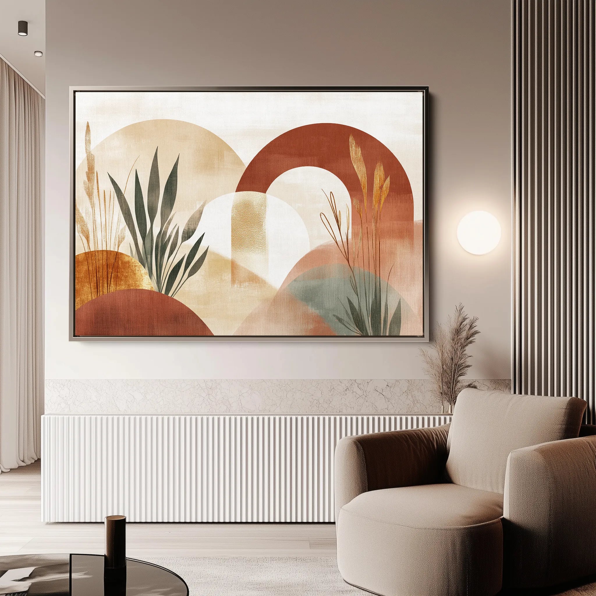 Boho 205 Canvas Art 18" x 24" / 45 x 60 cm / Black