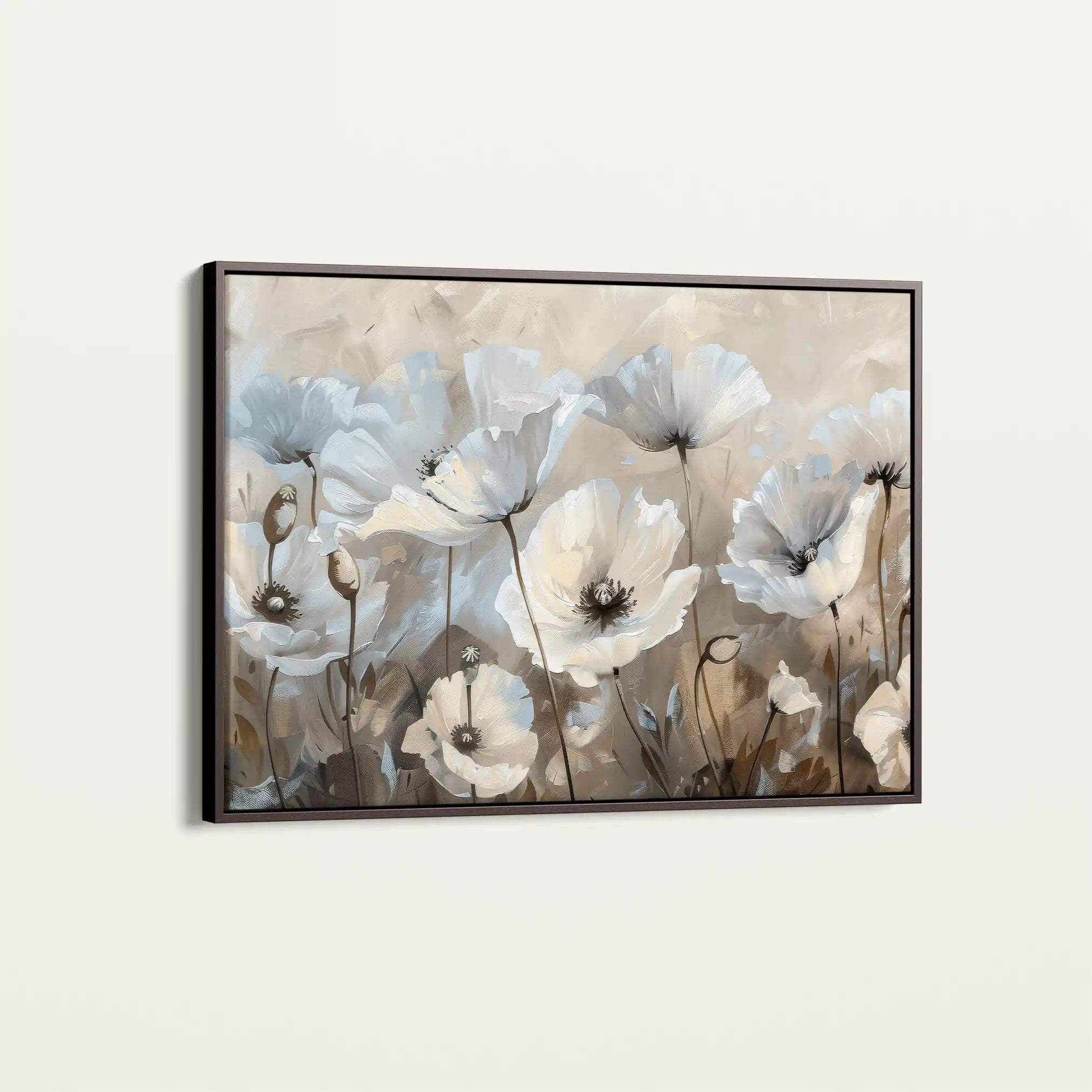 Floral 205 Canvas Art 60 x 40 cm / Black