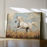 Horses 205 Canvas Art 18" x 24" / 45 x 60 cm / Black