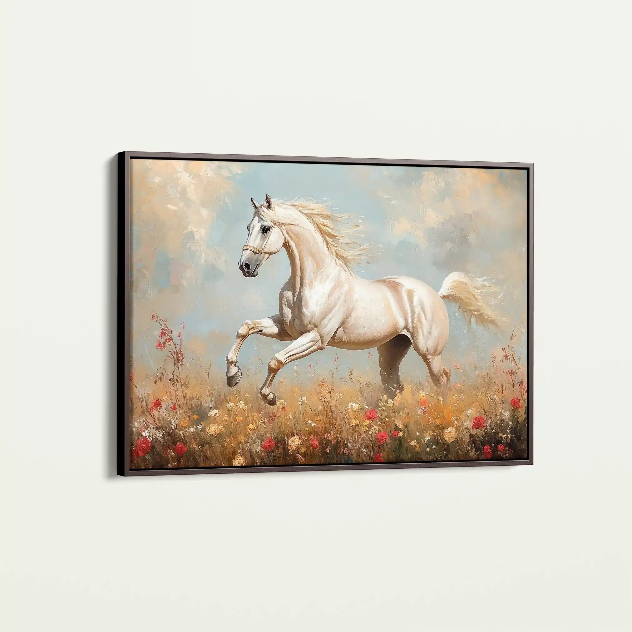 Horses 205 Canvas Art 60 x 40 cm / Black