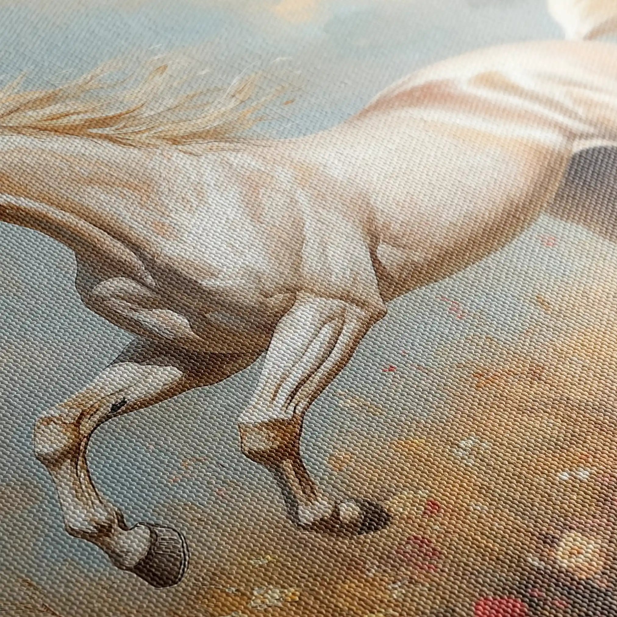 Horses 205 Canvas Art 60 x 40 cm / Black