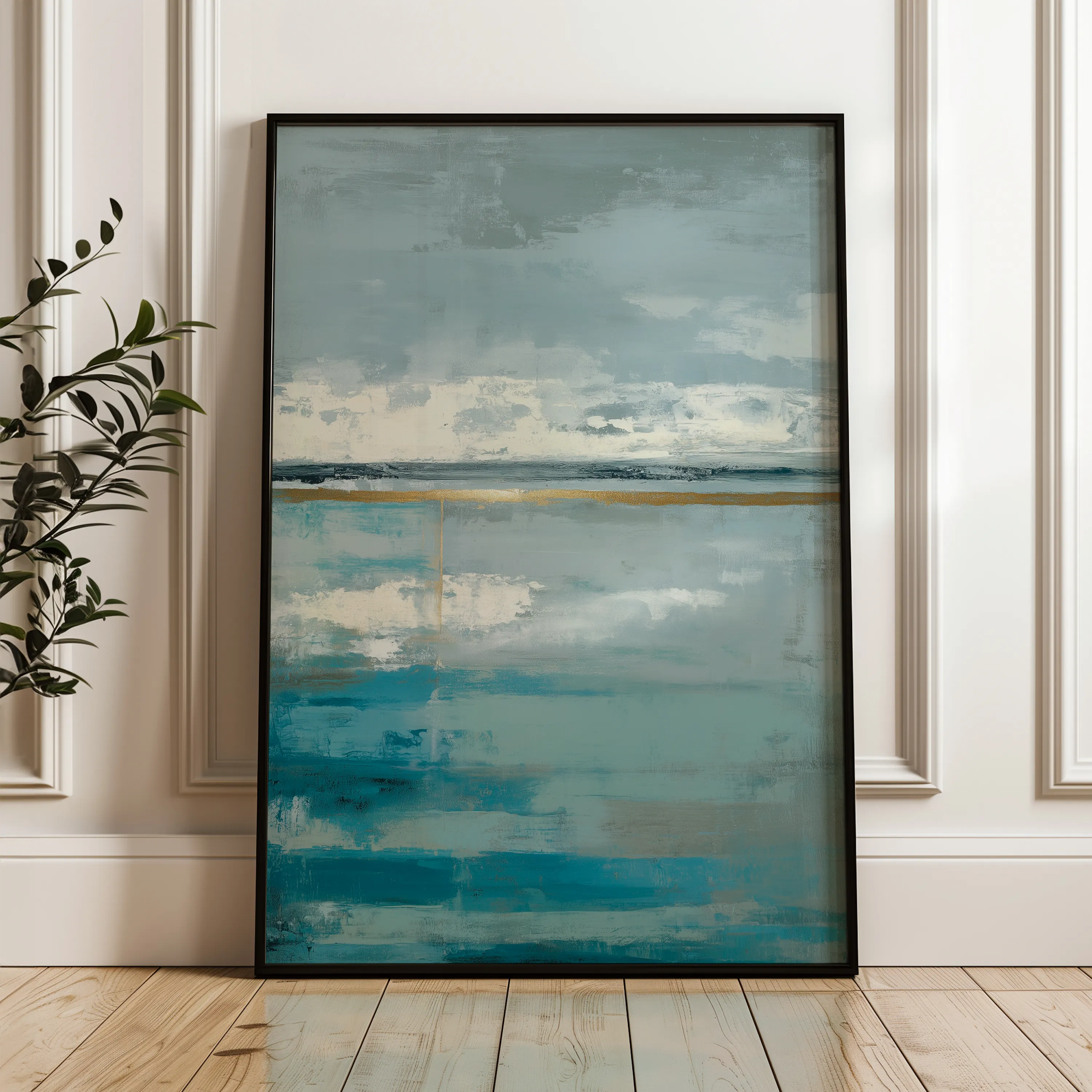 Abstract 2051 Canvas Art 18" x 24" / 45 x 60 cm / Black