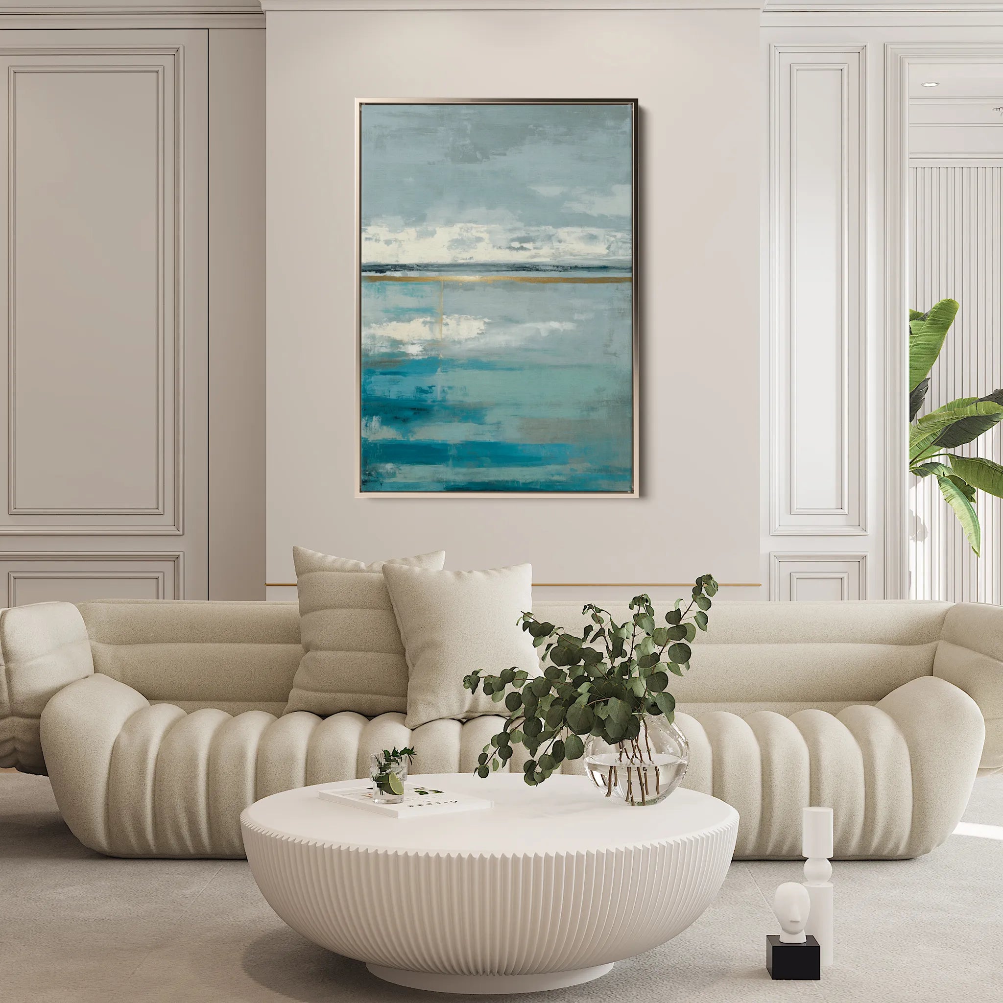 Abstract 2051 Canvas Art 18" x 24" / 45 x 60 cm / Black