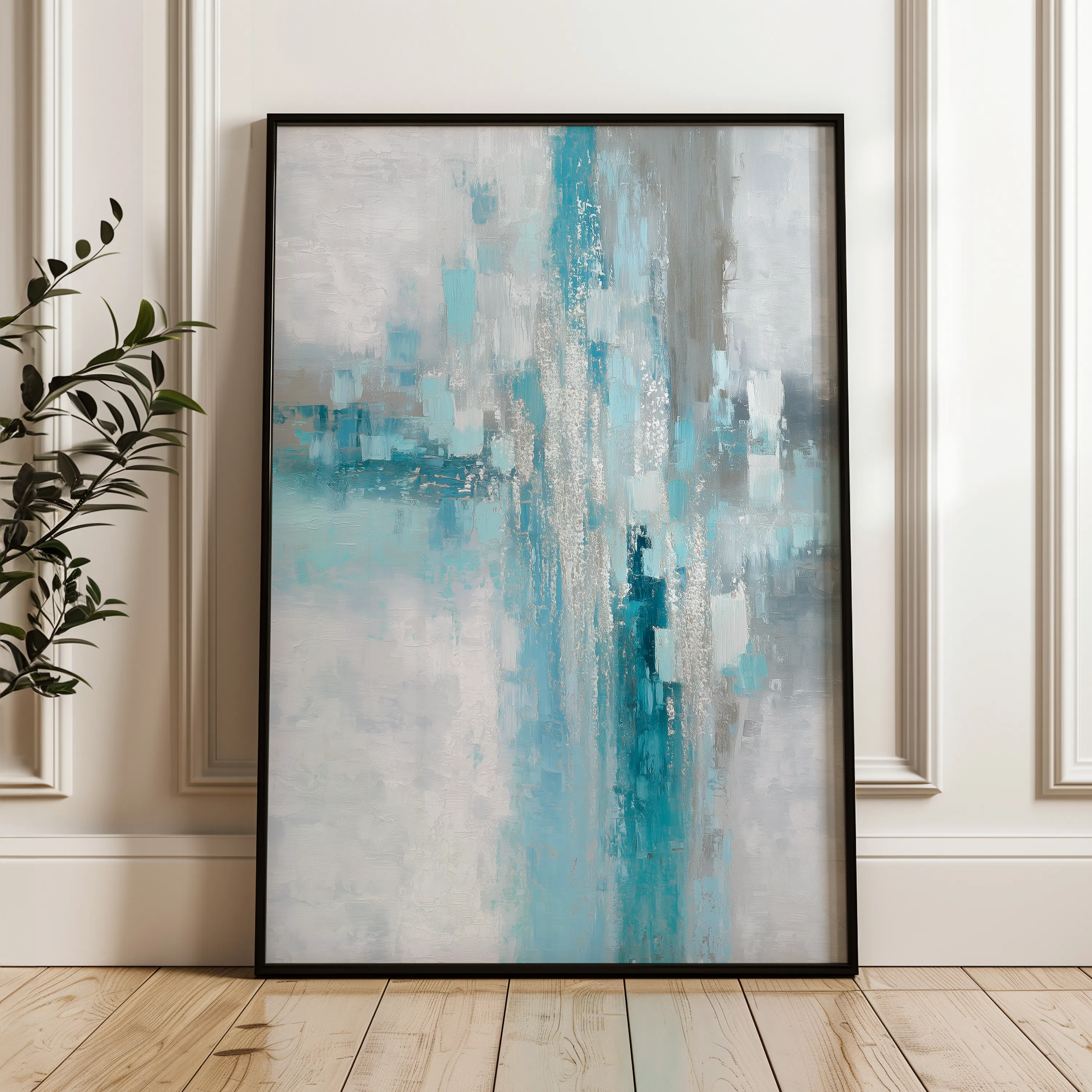 Abstract 2052 Canvas Art 18" x 24" / 45 x 60 cm / Black