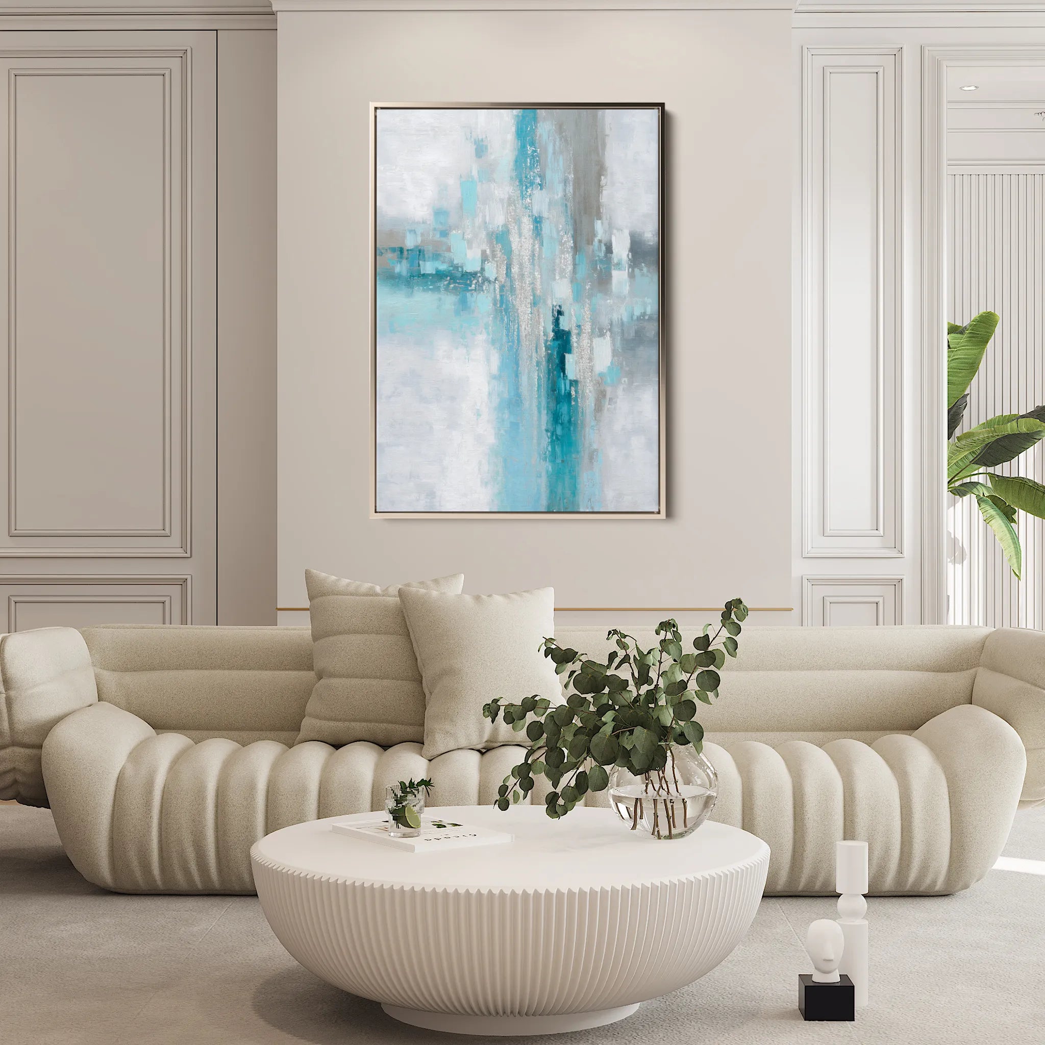 Abstract 2052 Canvas Art 18" x 24" / 45 x 60 cm / Black