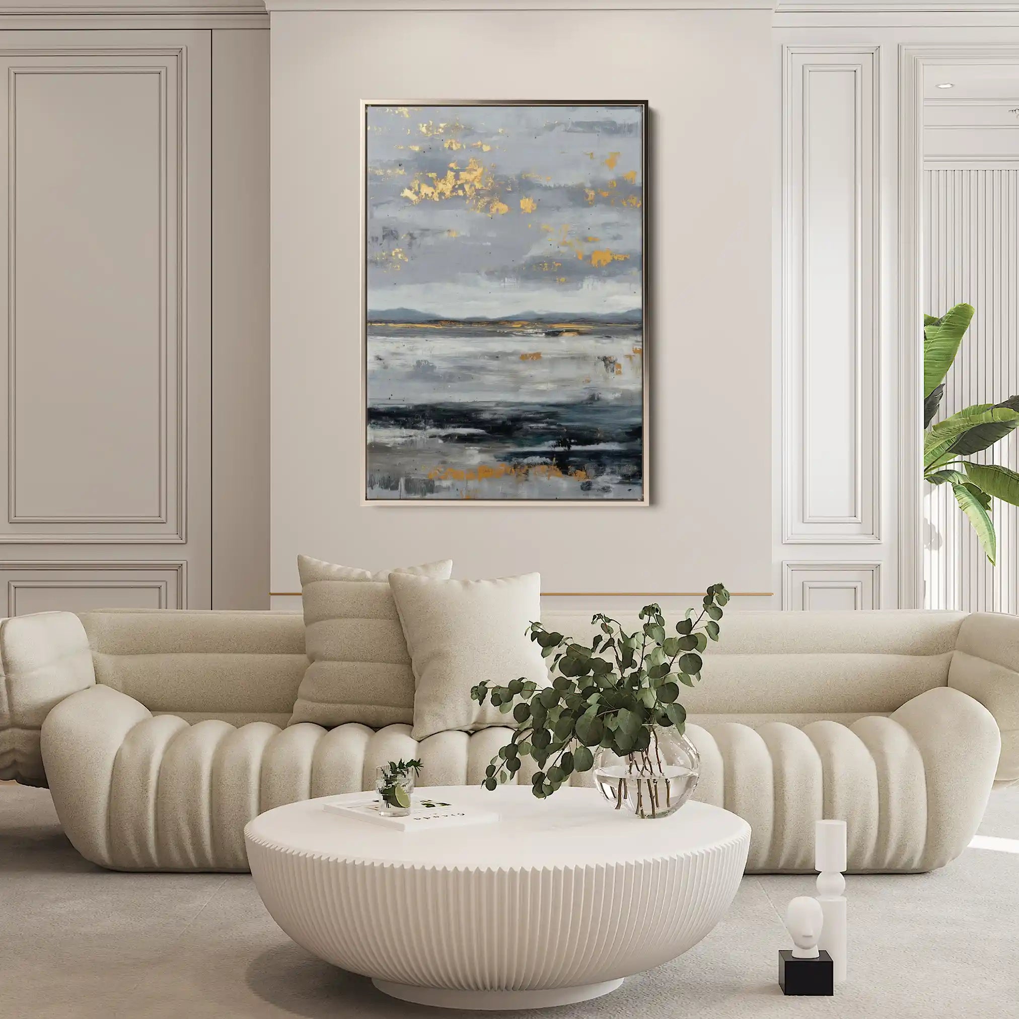 Abstract 2053 Canvas Art 18" x 24" / 45 x 60 cm / Black