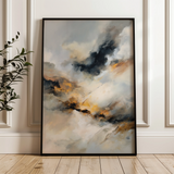 Abstract 2055 Canvas Art 18" x 24" / 45 x 60 cm / Black