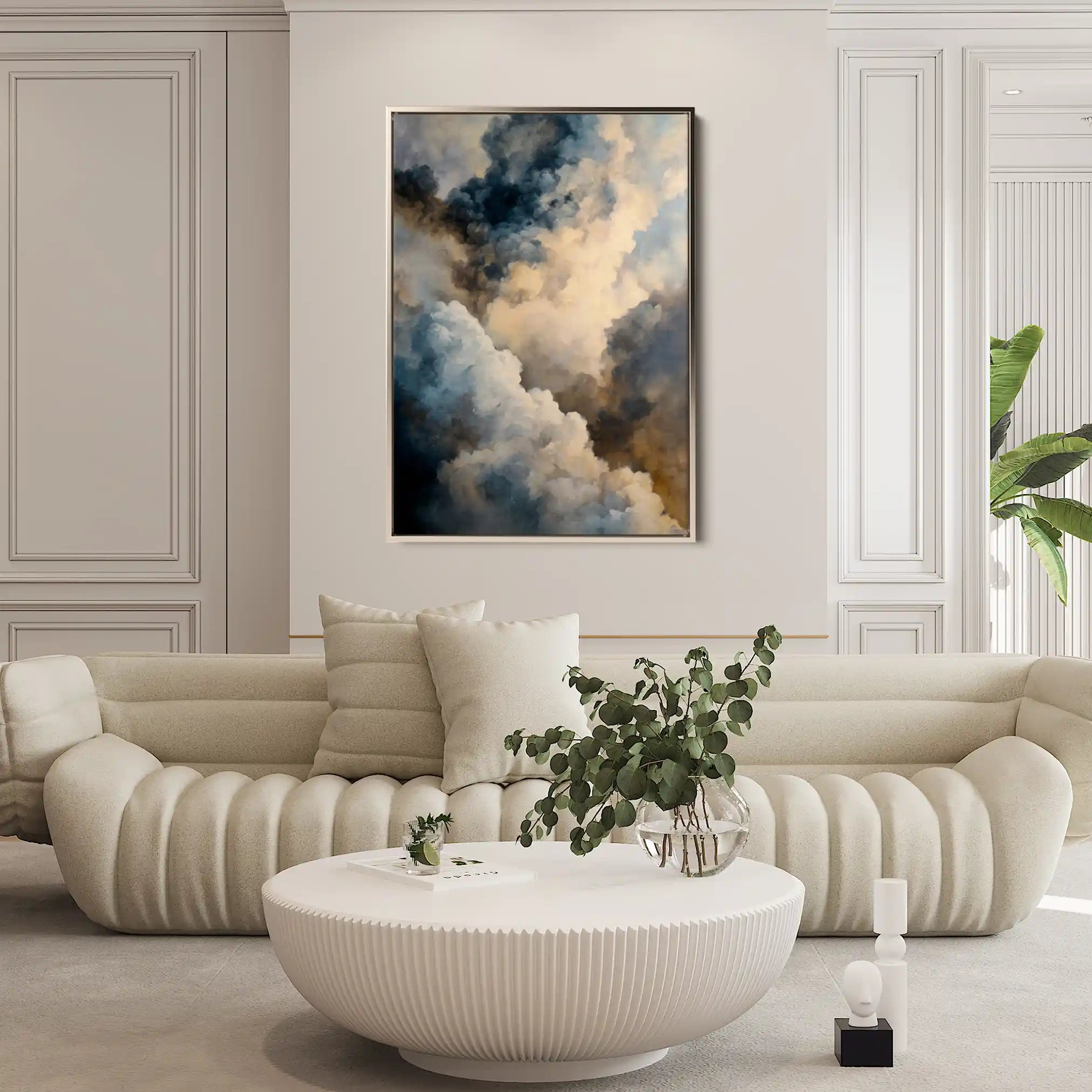Abstract 2056 Canvas Art 18" x 24" / 45 x 60 cm / Black