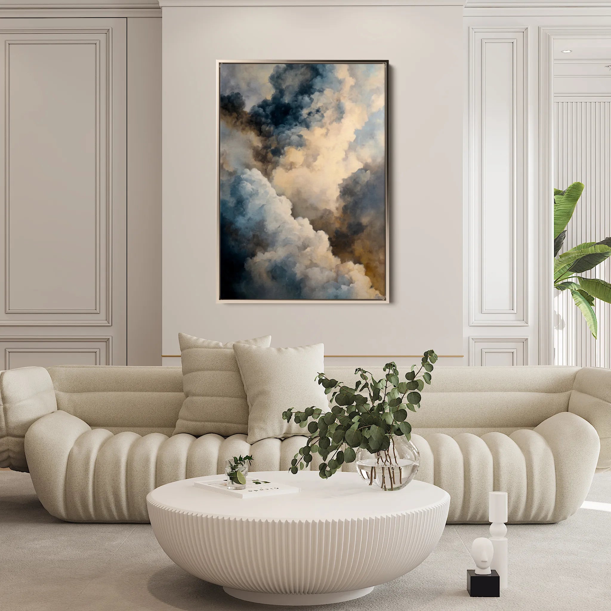Abstract 2056 Canvas Art 18" x 24" / 45 x 60 cm / Black