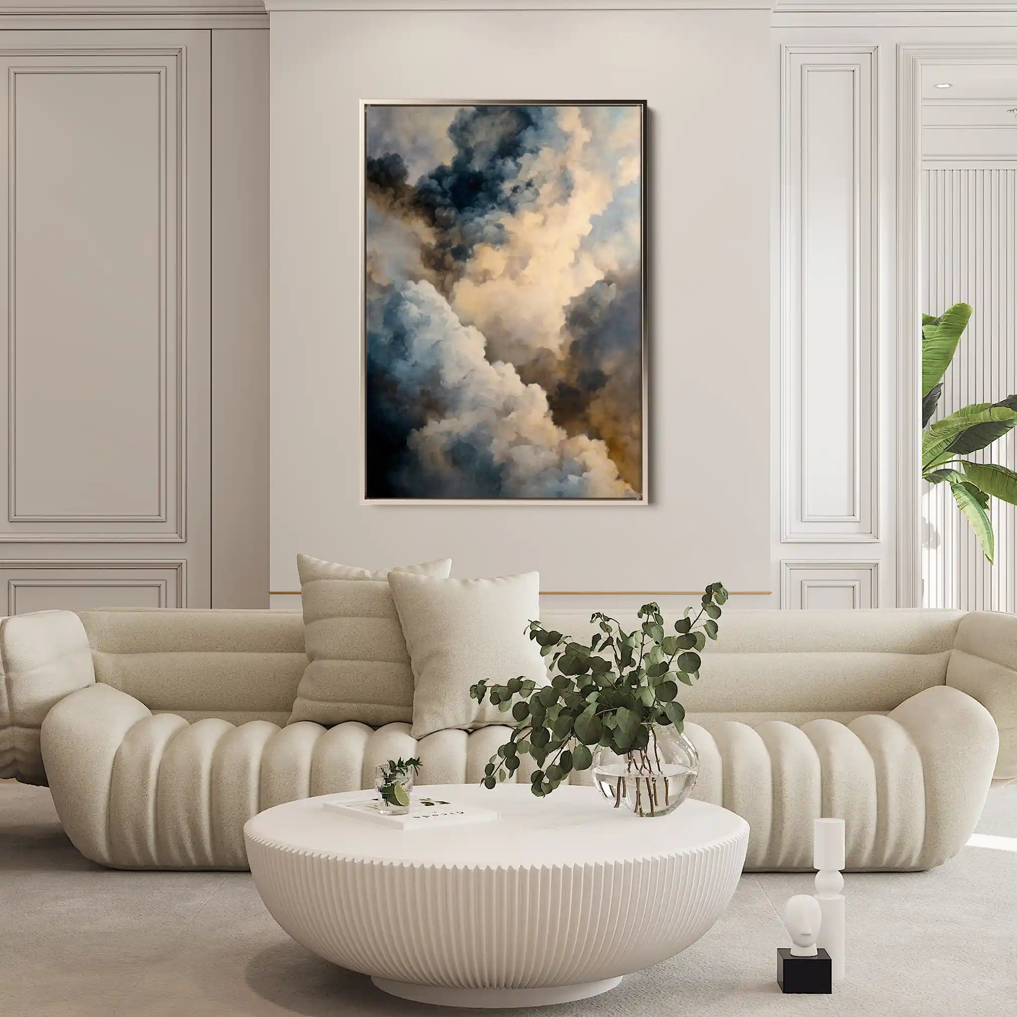 Abstract 2057 Canvas Art 18" x 24" / 45 x 60 cm / Black